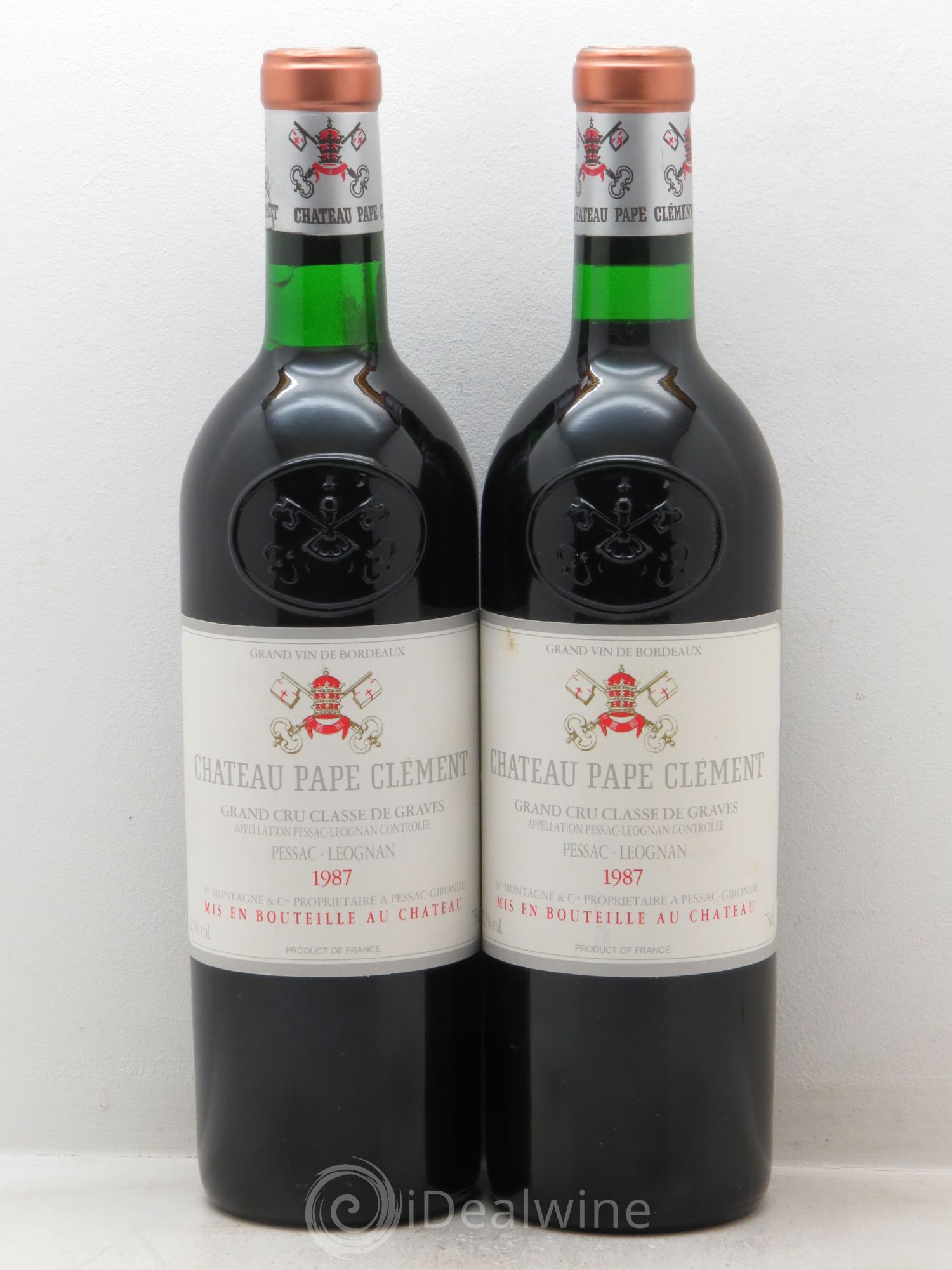 Château Pape Clément Cru Classé de Graves 1987 - Lot de 2 bouteilles - 0
