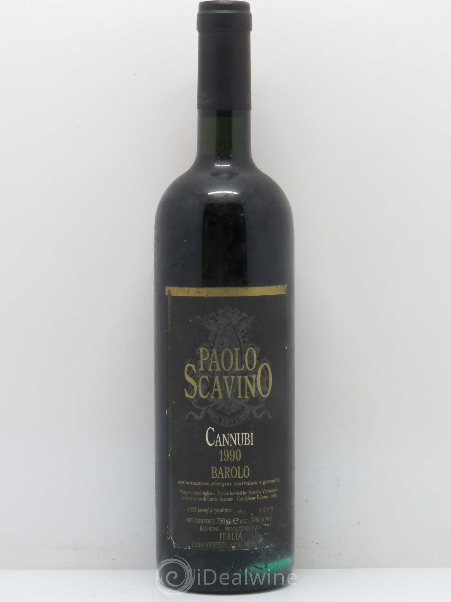 Barolo Cannubi Paolo Scavino 1990 - Lot de 1 bouteille - 0