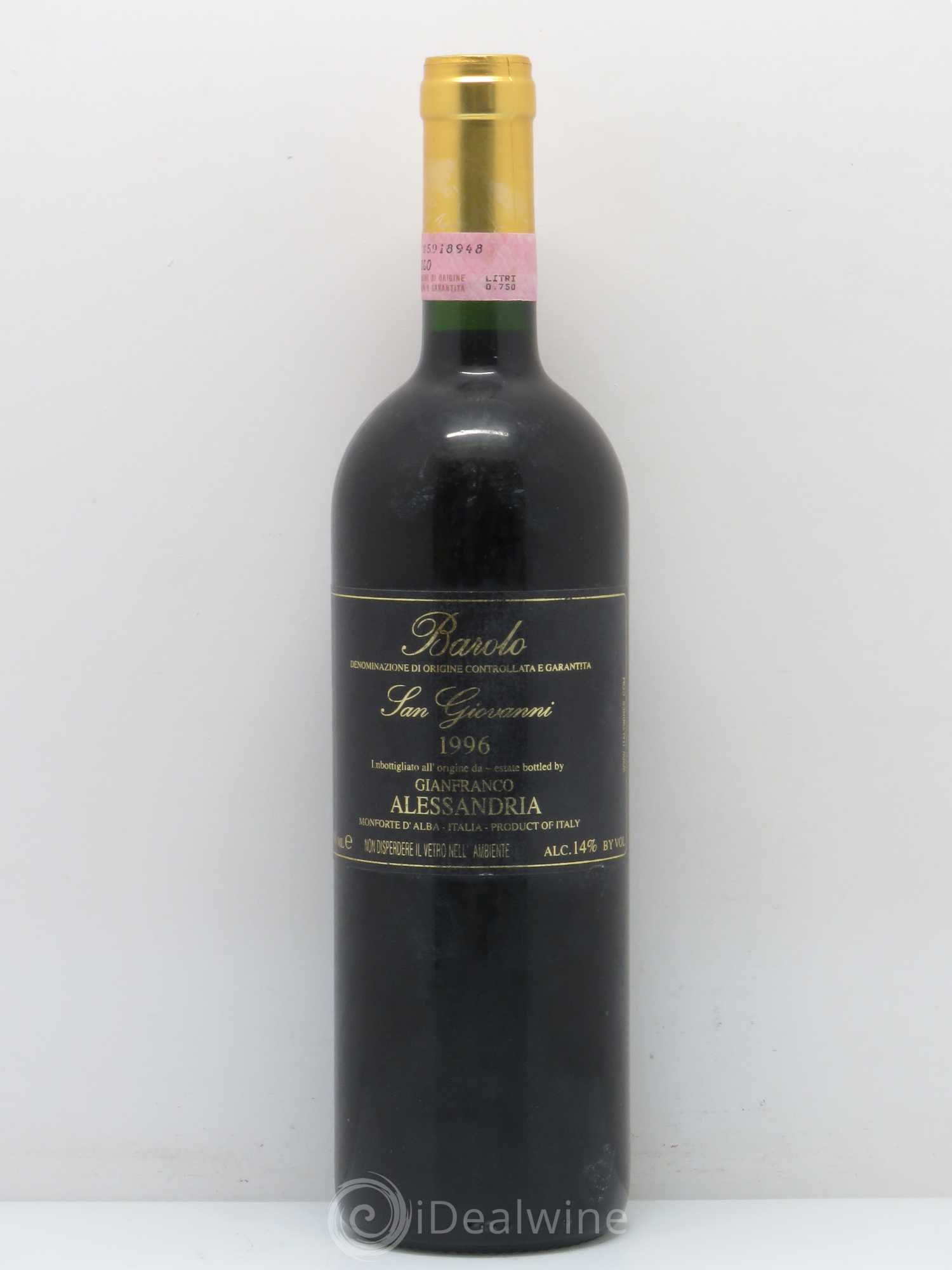 Barolo Alessandria Gianfranco San Giovanni (sans prix de réserve) 1996 - Posten von 1 Flasche - 0