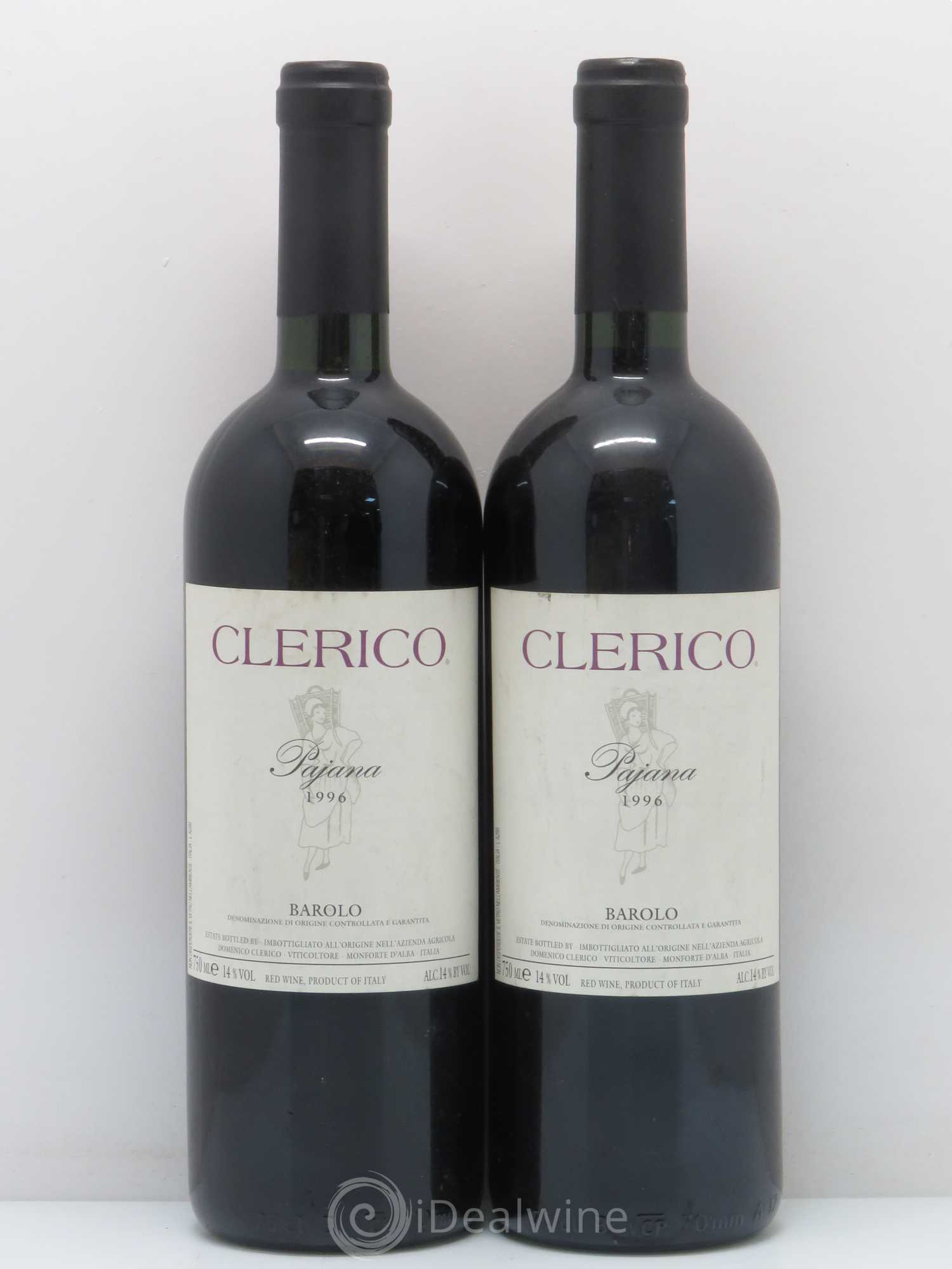 Barolo DOCG Pajana Domenico Clerico 1996 - Lot de 2 bouteilles - 0