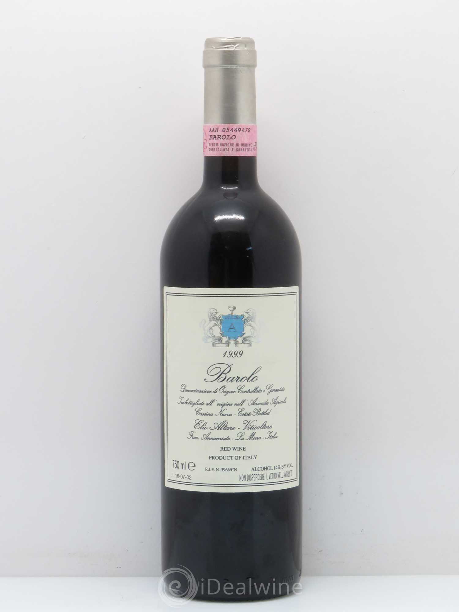 Barolo DOCG Elio Altare 1999 - Lot de 1 bouteille - 0