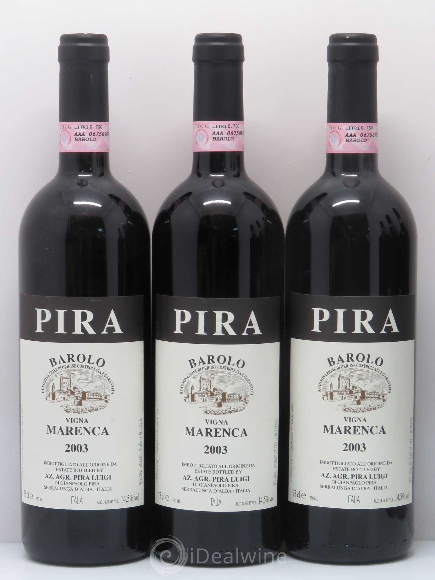 Barolo Marenca Pira Luigi (sans prix de réserve) 2003 - Posten von 6 Flaschen - 1