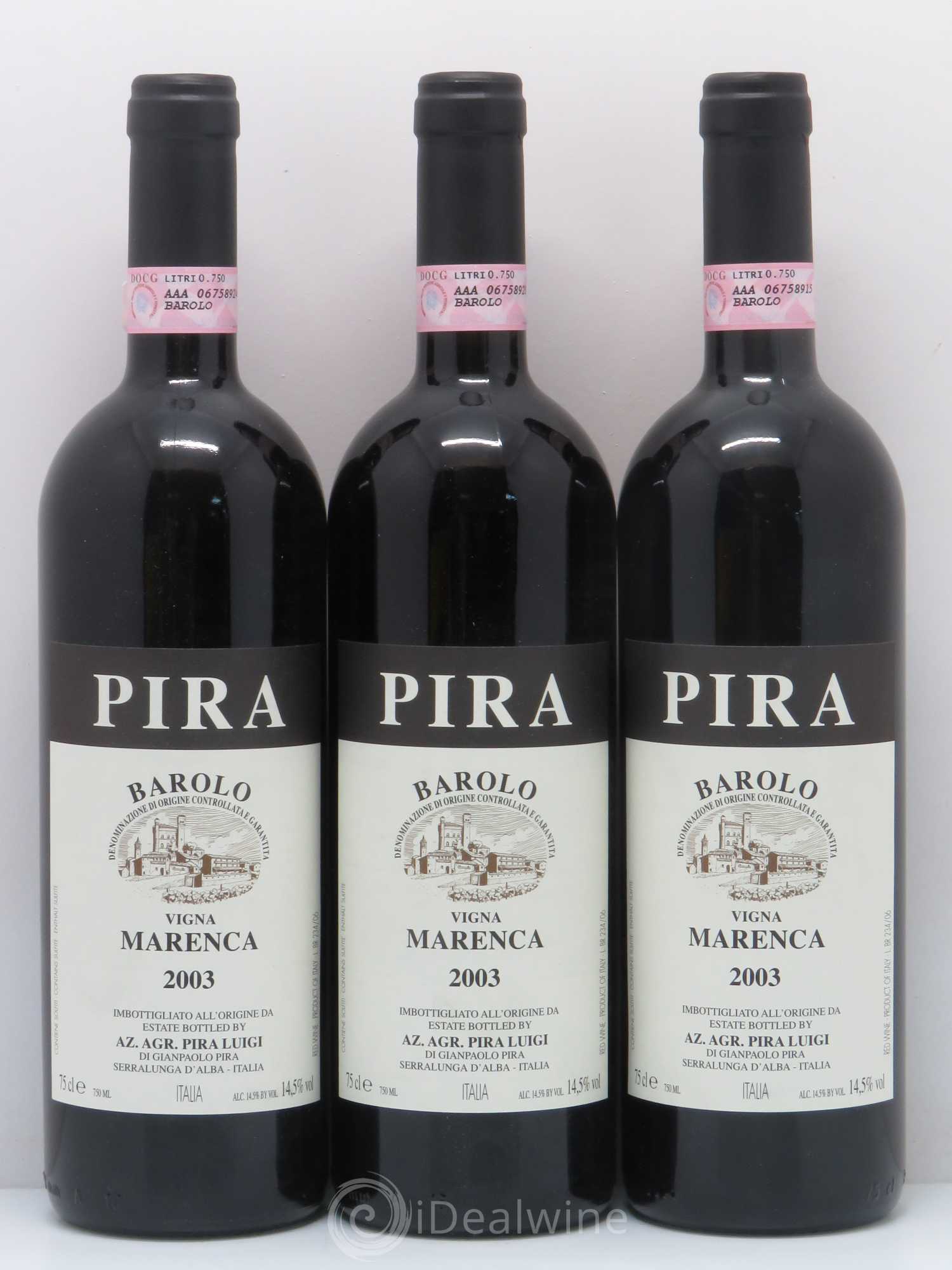 Barolo Marenca Pira Luigi (sans prix de réserve) 2003 - Posten von 6 Flaschen - 2