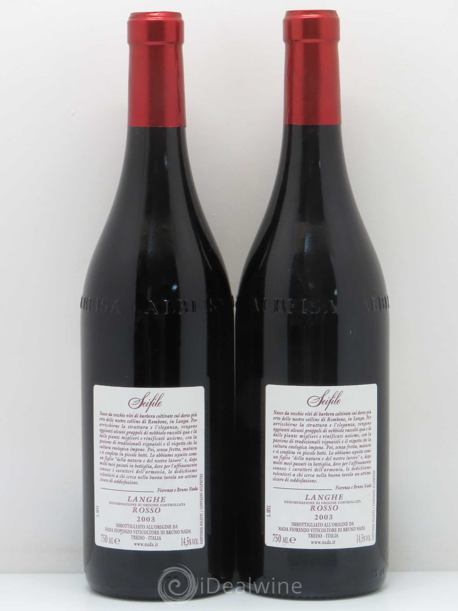 Langhe DOC Nada Fiorenzo (sans prix de réserve) 2003 - Posten von 2 Flaschen - 1