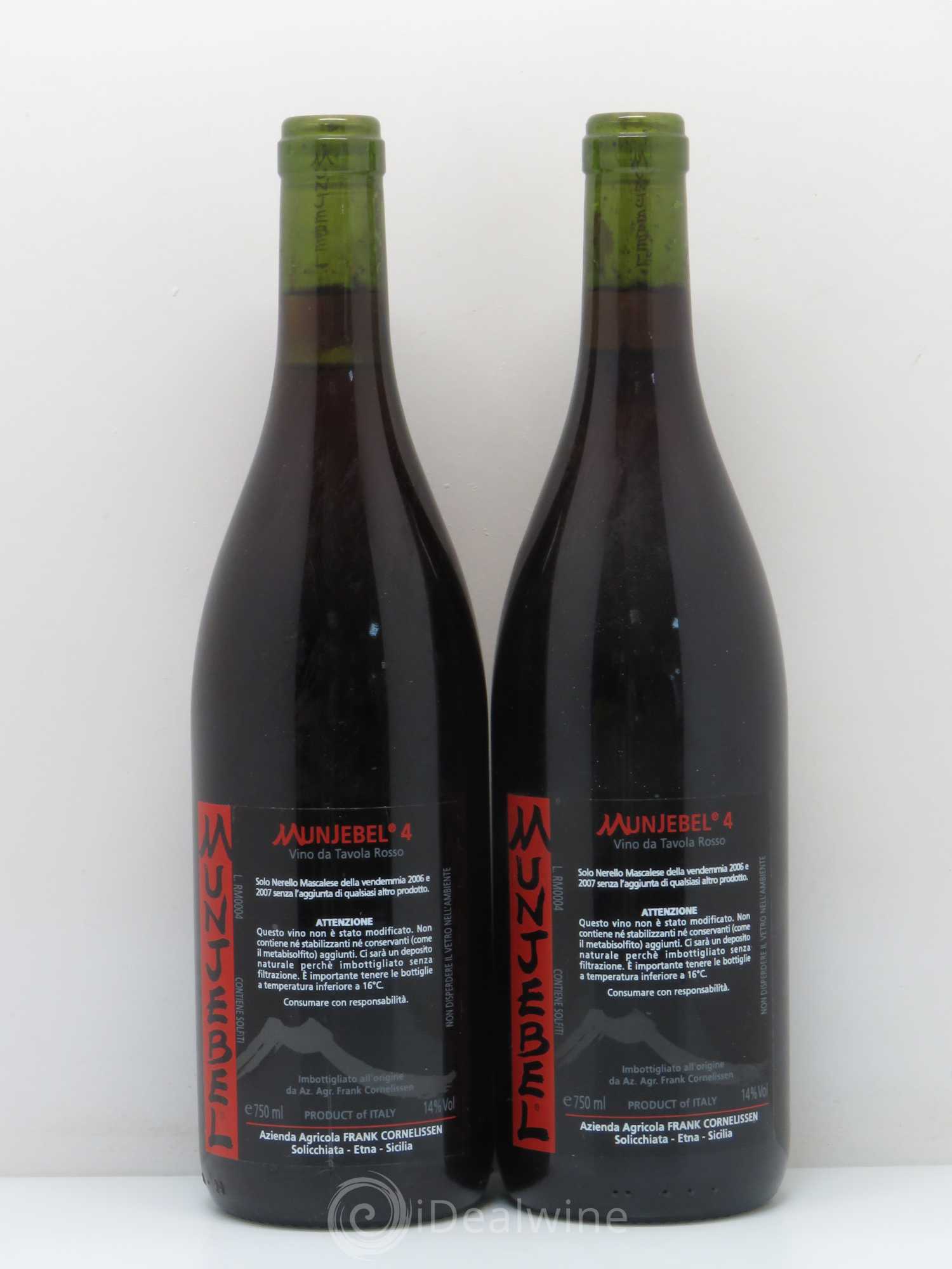Italie Munjebel 4 rosso Cornelissen Frank - Posten von 2 Flaschen - 0