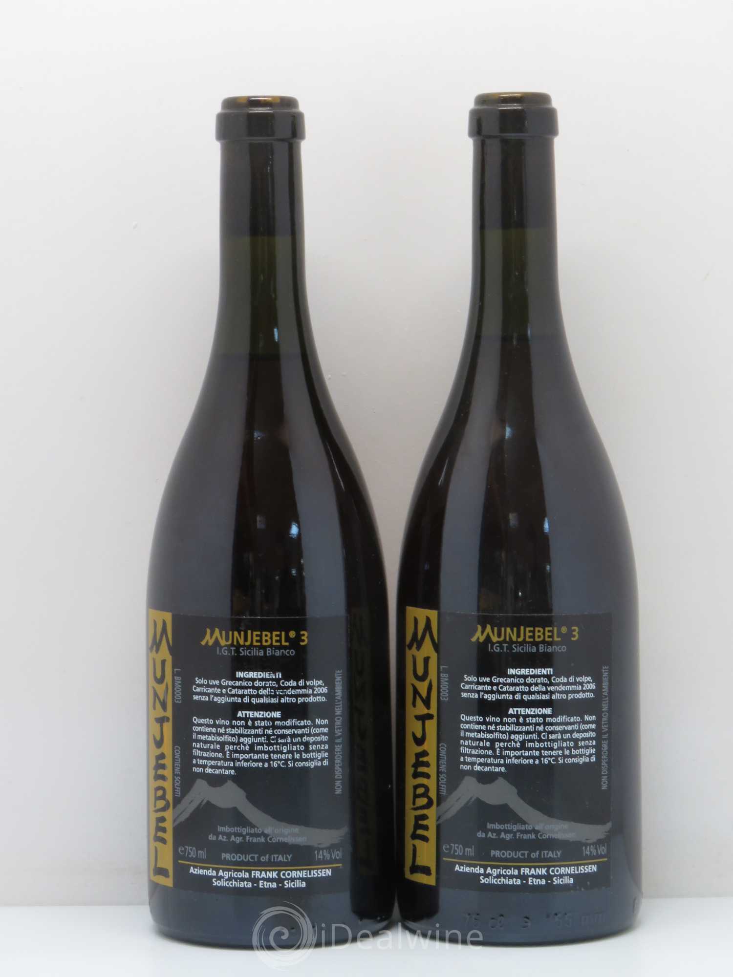 Italie Munjebel 3 bianco Cornelissen Frank 2006 - Posten von 2 Flaschen - 0