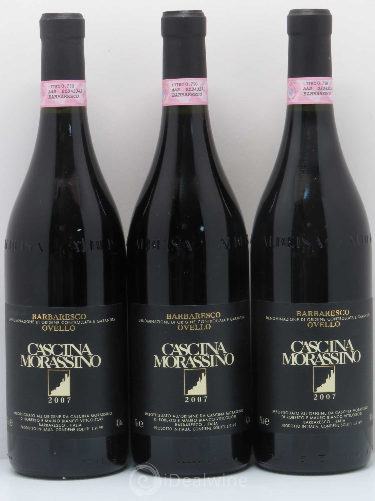 Barbaresco DOCG Cascina morassino ovello riserva (sans prix de réserve) 2007 - Posten von 3 Flaschen - 0