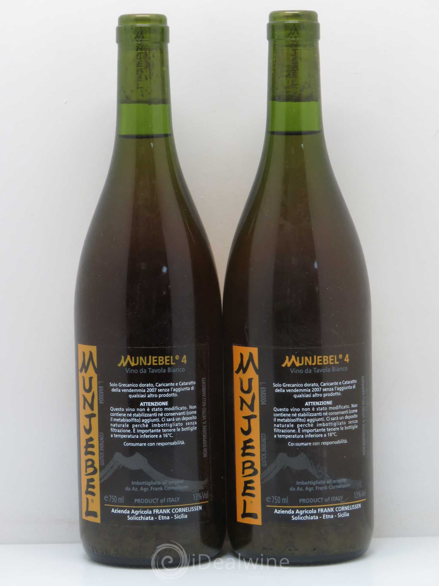 Italie Munjebel 4 bianco Cornelissen Frank 2007 - Posten von 2 Flaschen - 0