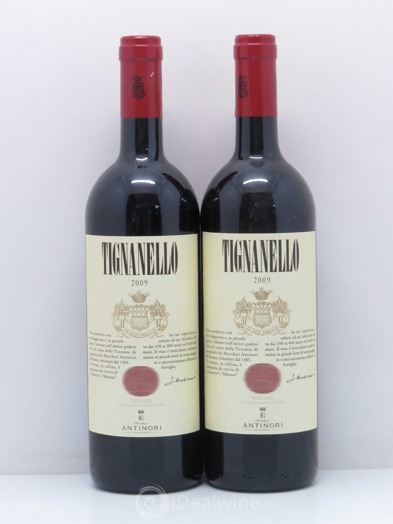 Toscana IGT Tignanello Tenuta Tignanello - Marchesi Antinori 2009 - Lot de 2 bouteilles - 0
