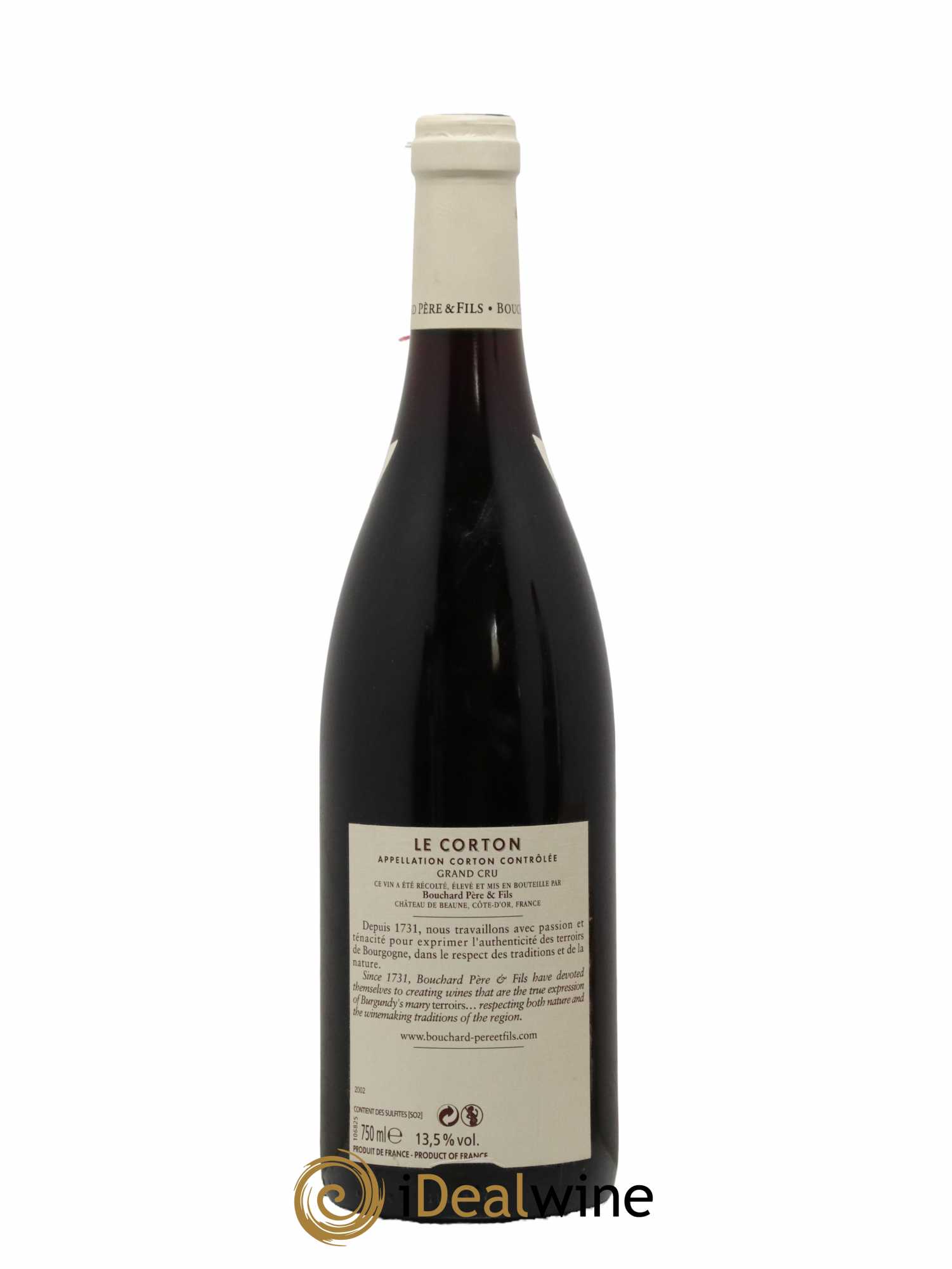 Corton Grand Cru Domaine Bouchard Père et Fils 2002 - Lot de 1 bouteille - 1