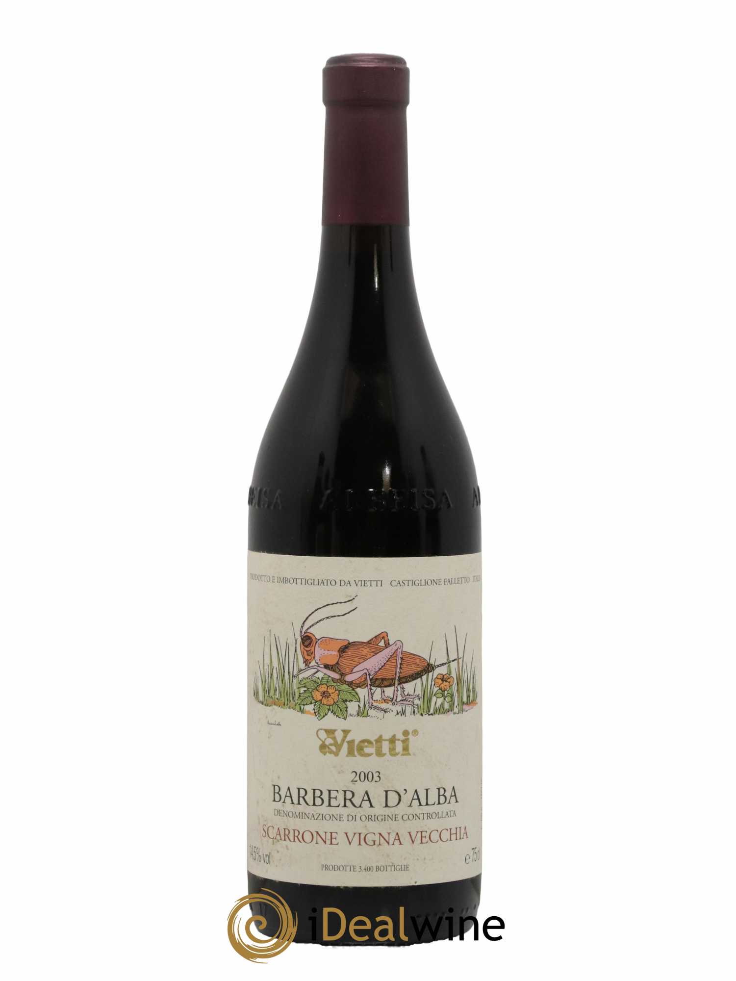 Barbera d'Alba DOC Scarrone Vigna Vecchia Vietti 2003 - Lot de 1 bouteille - 0