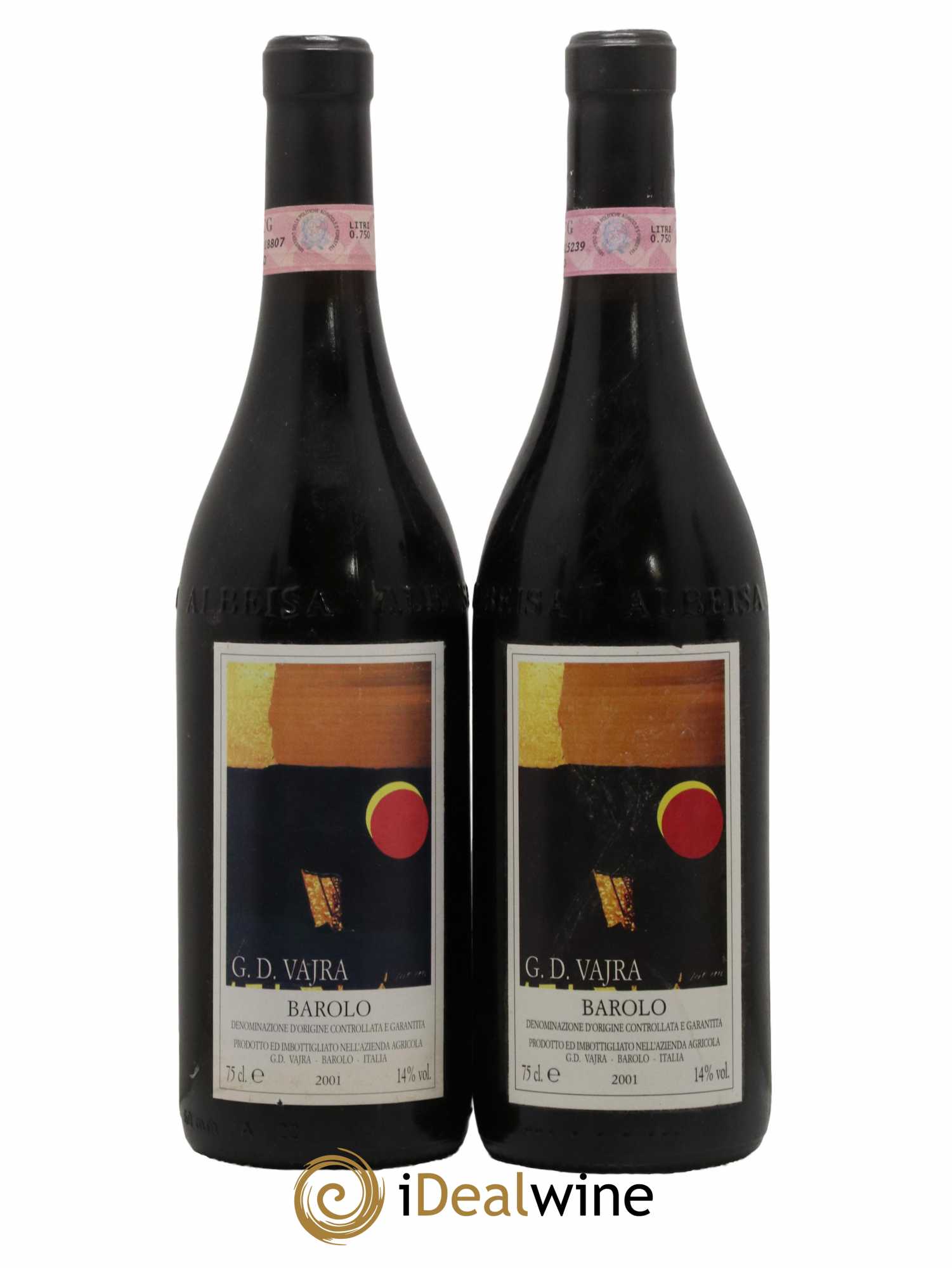 Barolo DOCG Albe G.D Vajra 2001 - Lotto di 2 bottiglie - 0