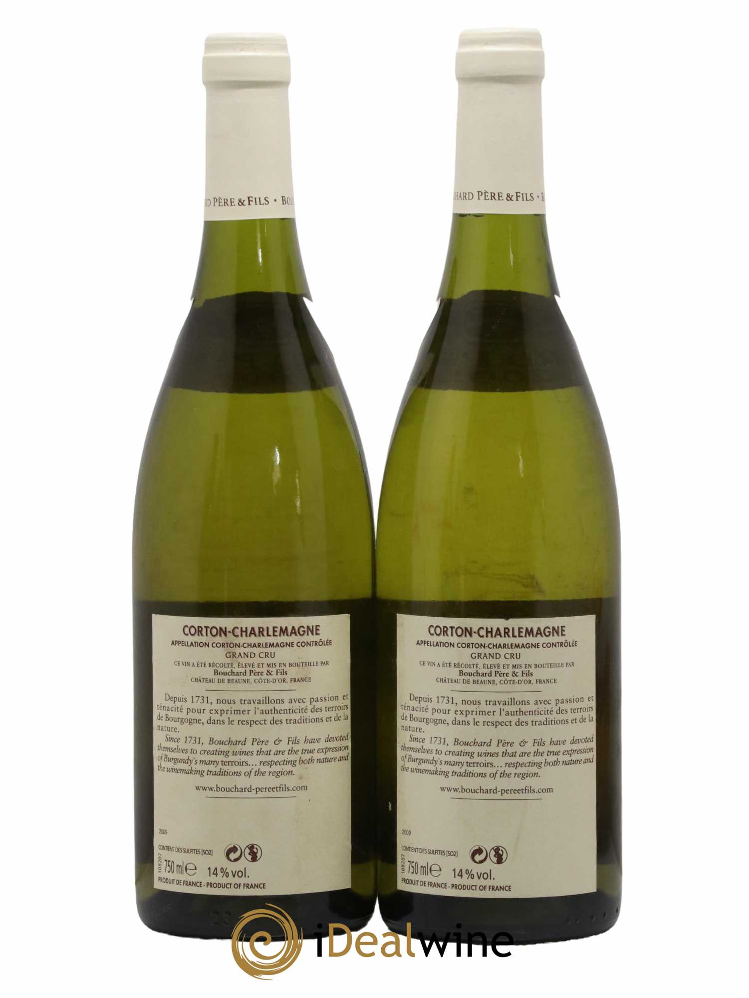 Corton-Charlemagne Grand Cru Bouchard Père & Fils 2009 - Lot de 2 bouteilles - 1
