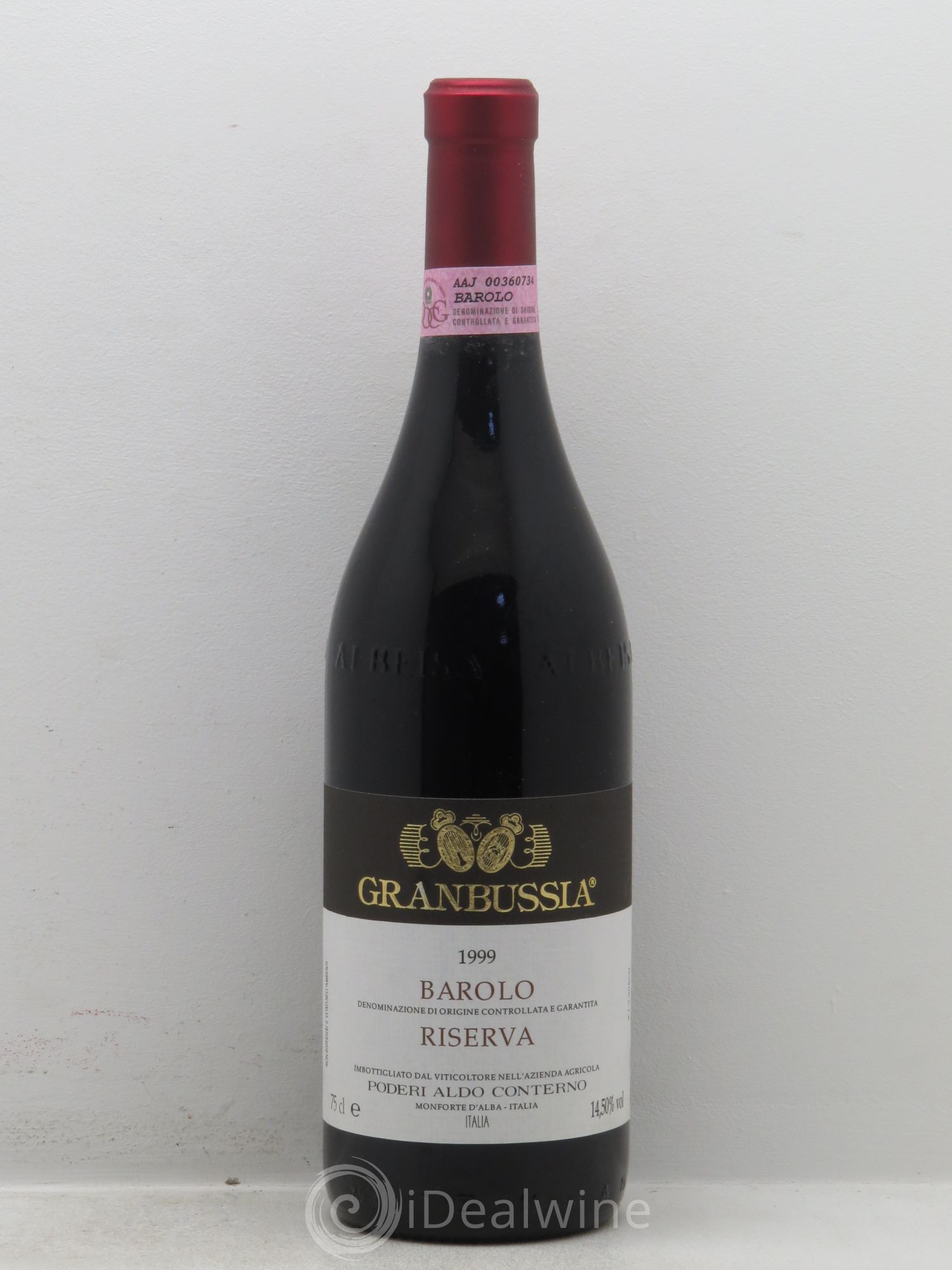 Barolo DOCG Riserva Granbussia Aldo Conterno 1999 - Lot de 1 bouteille - 0