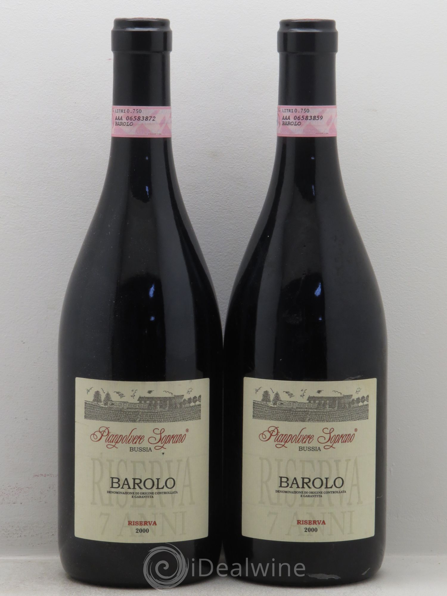 Barolo Pianpolvere Soprano Bussia Riserva 2000 - Lot de 2 bouteilles - 0