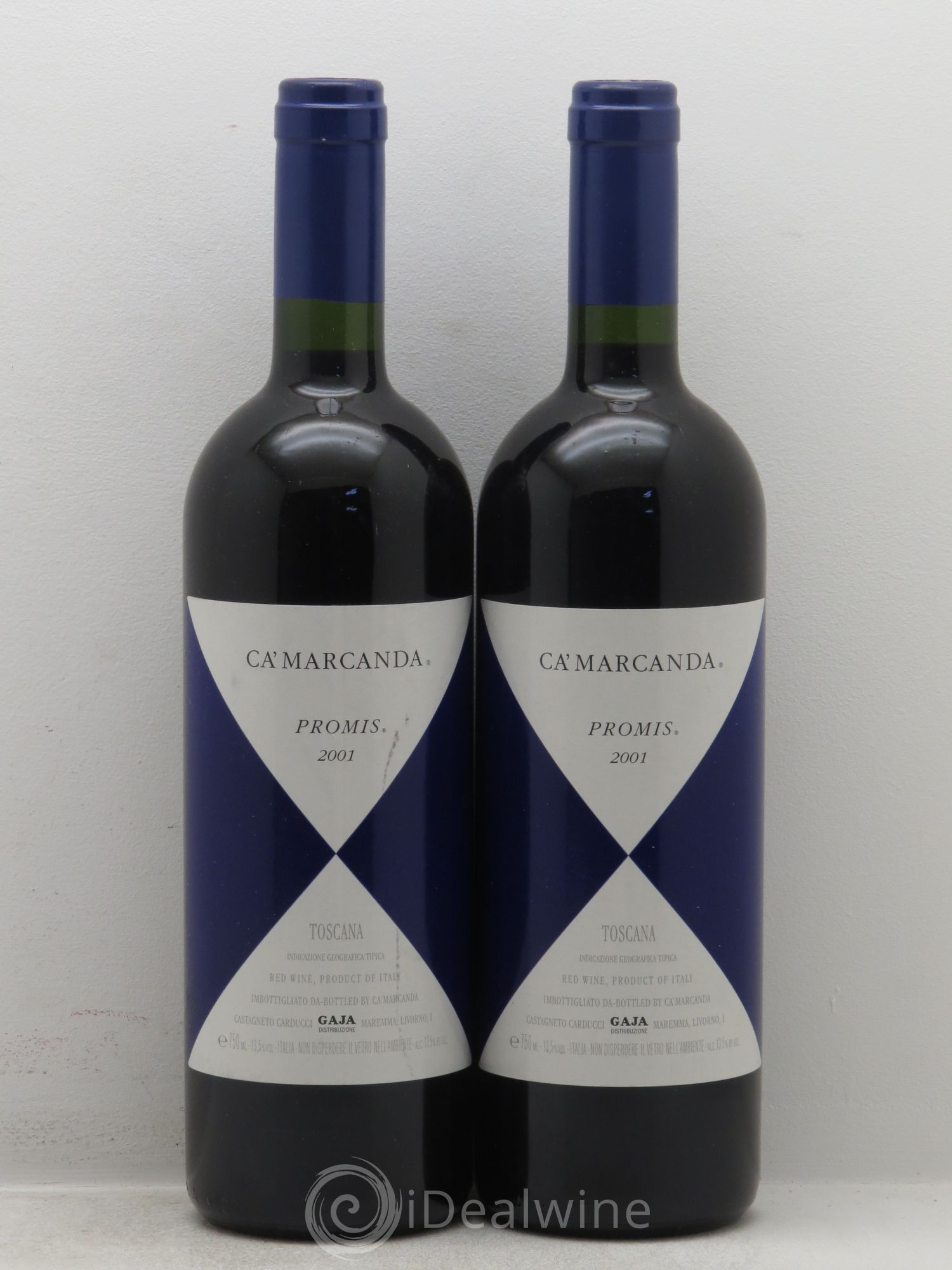 Toscana IGT Promis Ca Marcanda Gaja 2001 - Lot de 2 bouteilles - 0