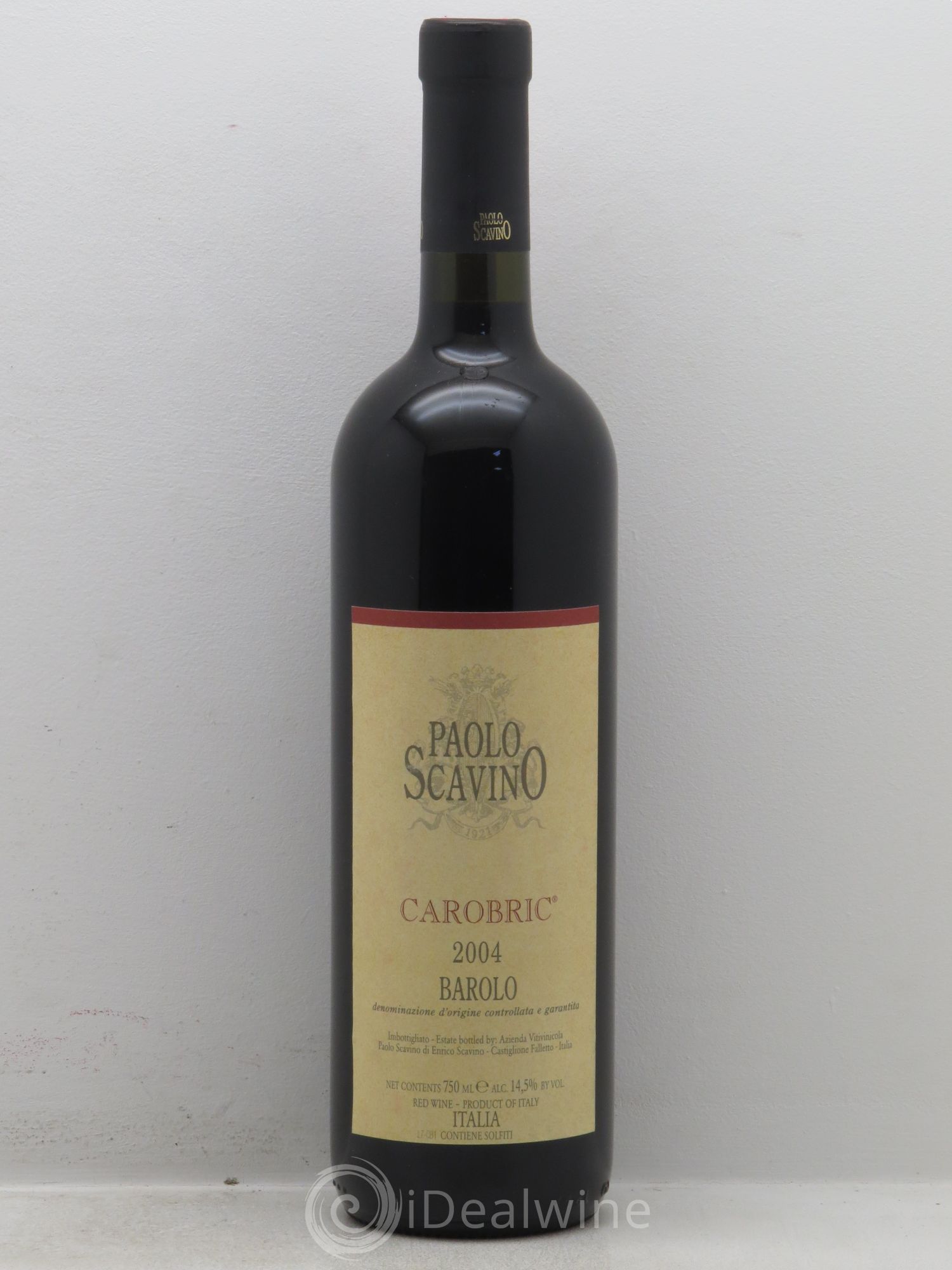 Barolo Carobric Paolo Scavino 2004 - Lot de 1 bouteille - 0