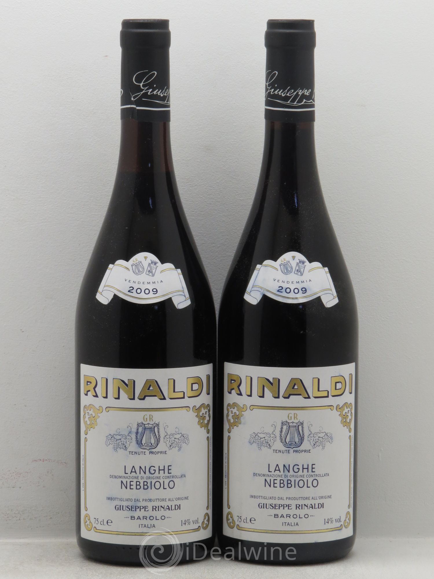 Italie Langhe Nebbiolo Rinaldi 2009 - Lot de 2 bouteilles - 0