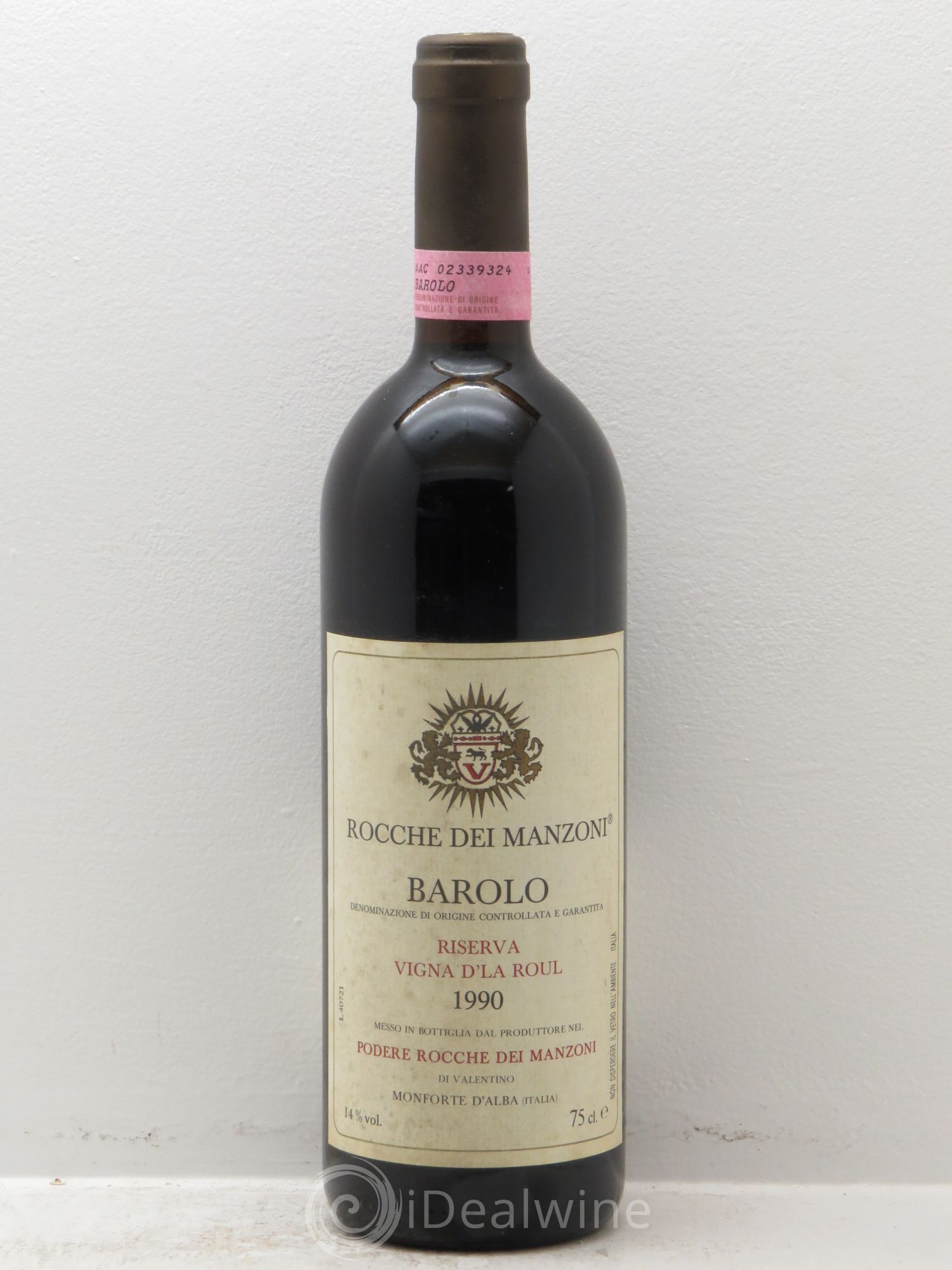 Barolo Vigna D'la Roul Podere Rocche Manzoni (sans prix de réserve) 1990 - Posten von 1 Flasche - 0