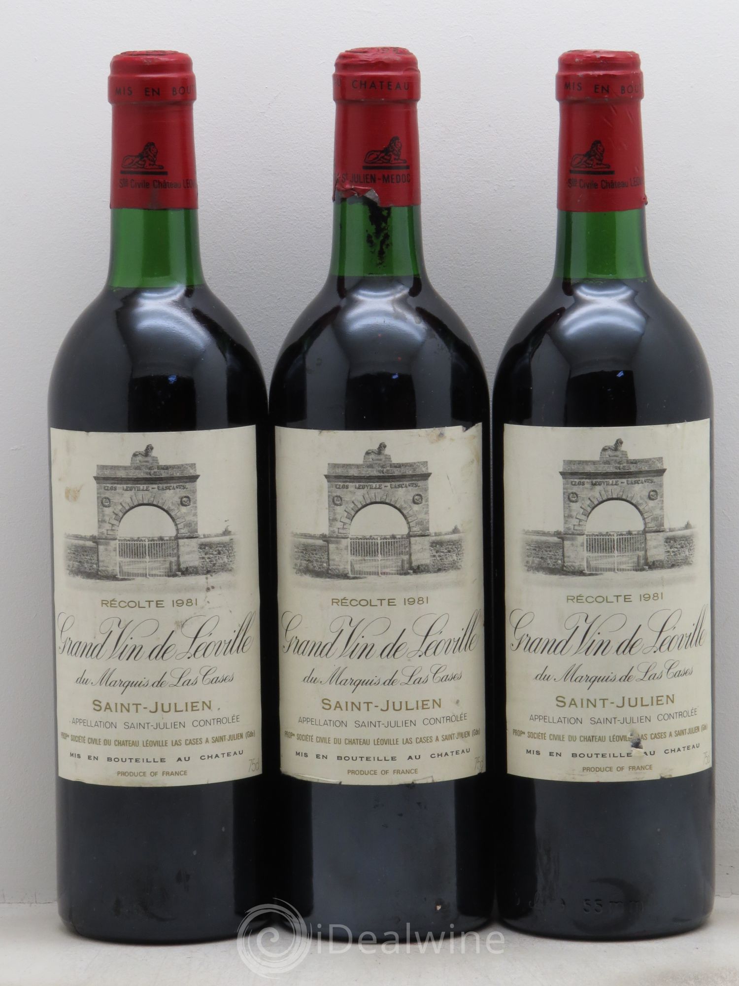 Château Léoville Las Cases 2ème Grand Cru Classé 1981 - Lot de 3 bouteilles - 0