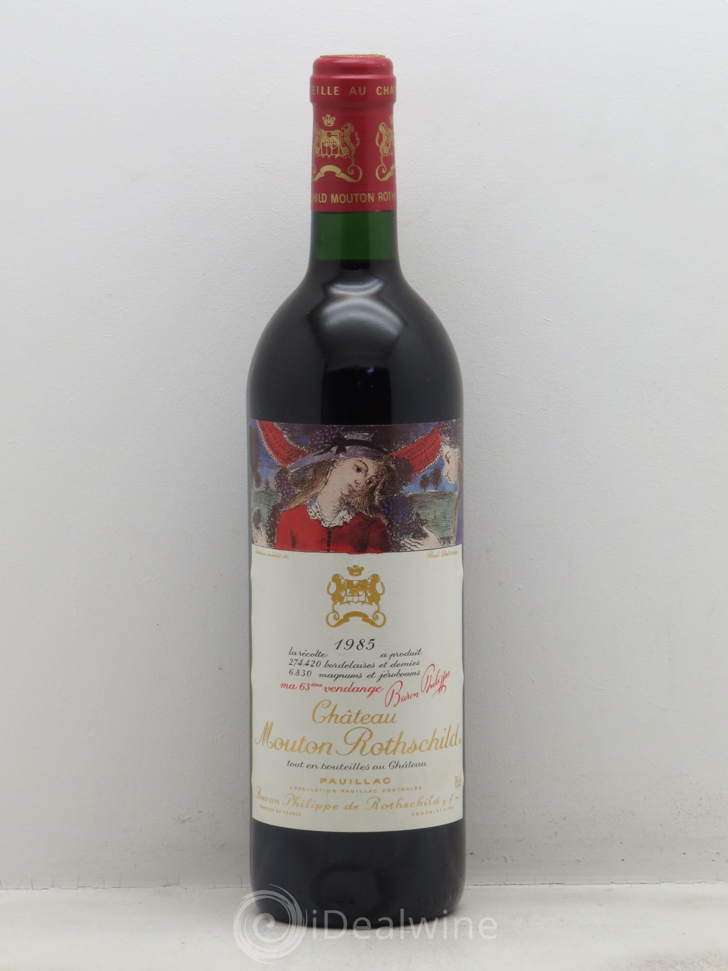 Château Mouton Rothschild 1er Grand Cru Classé 1985 - Lot de 1 bouteille - 0