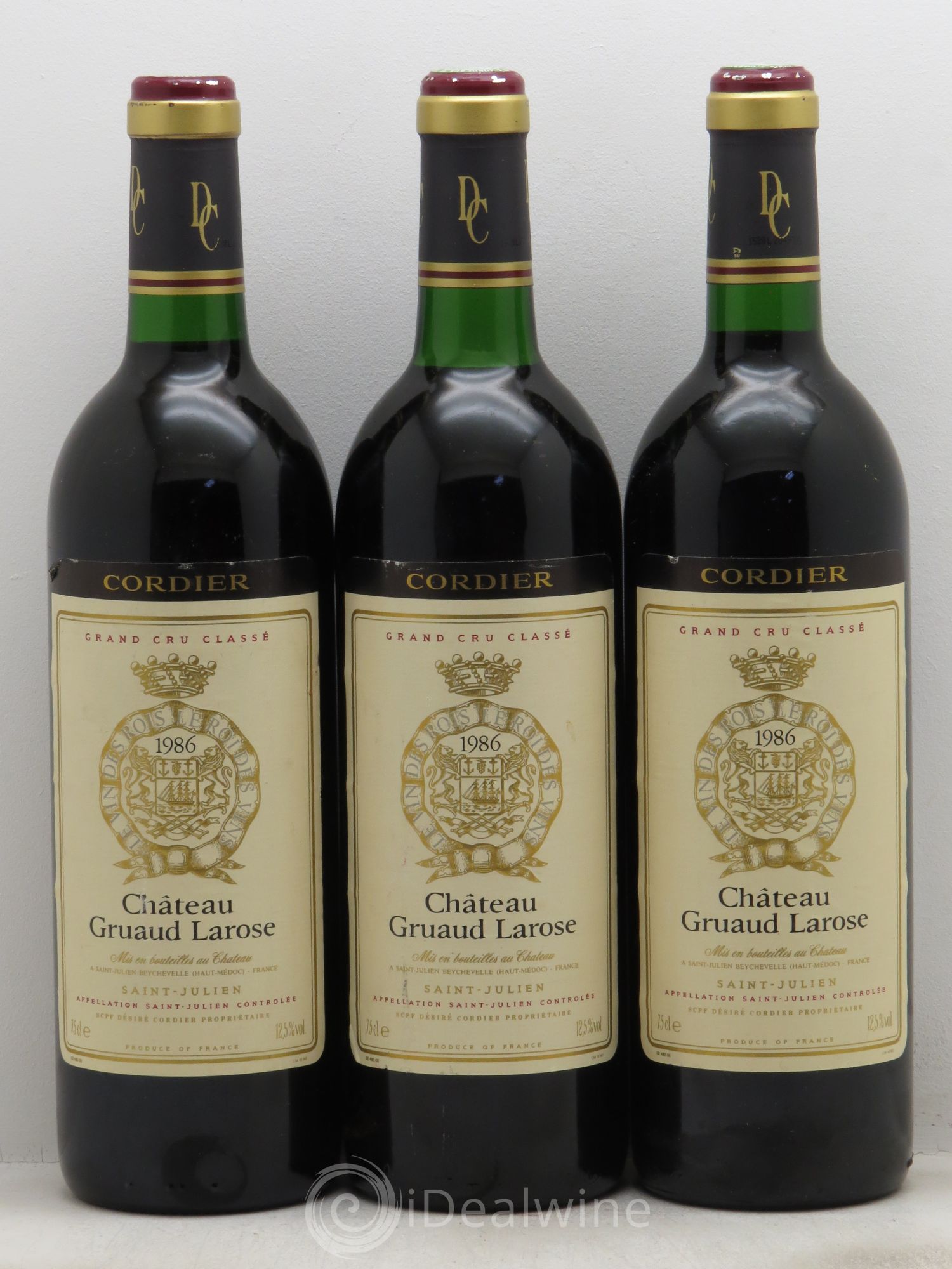 Château Gruaud Larose 2ème Grand Cru Classé 1986 - Lot de 3 bouteilles - 0