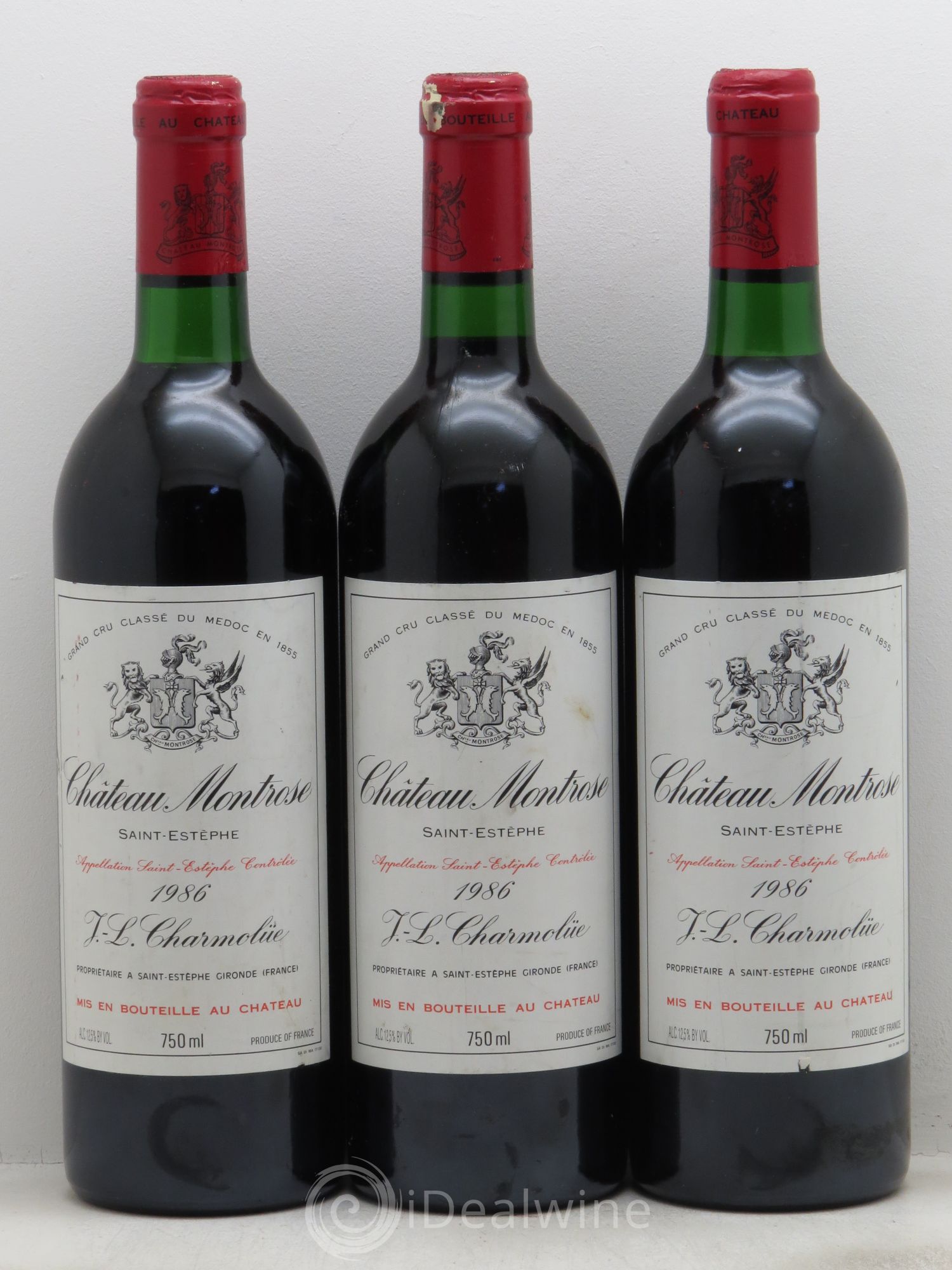 Château Montrose 2ème Grand Cru Classé 1986 - Lot de 3 bouteilles - 0