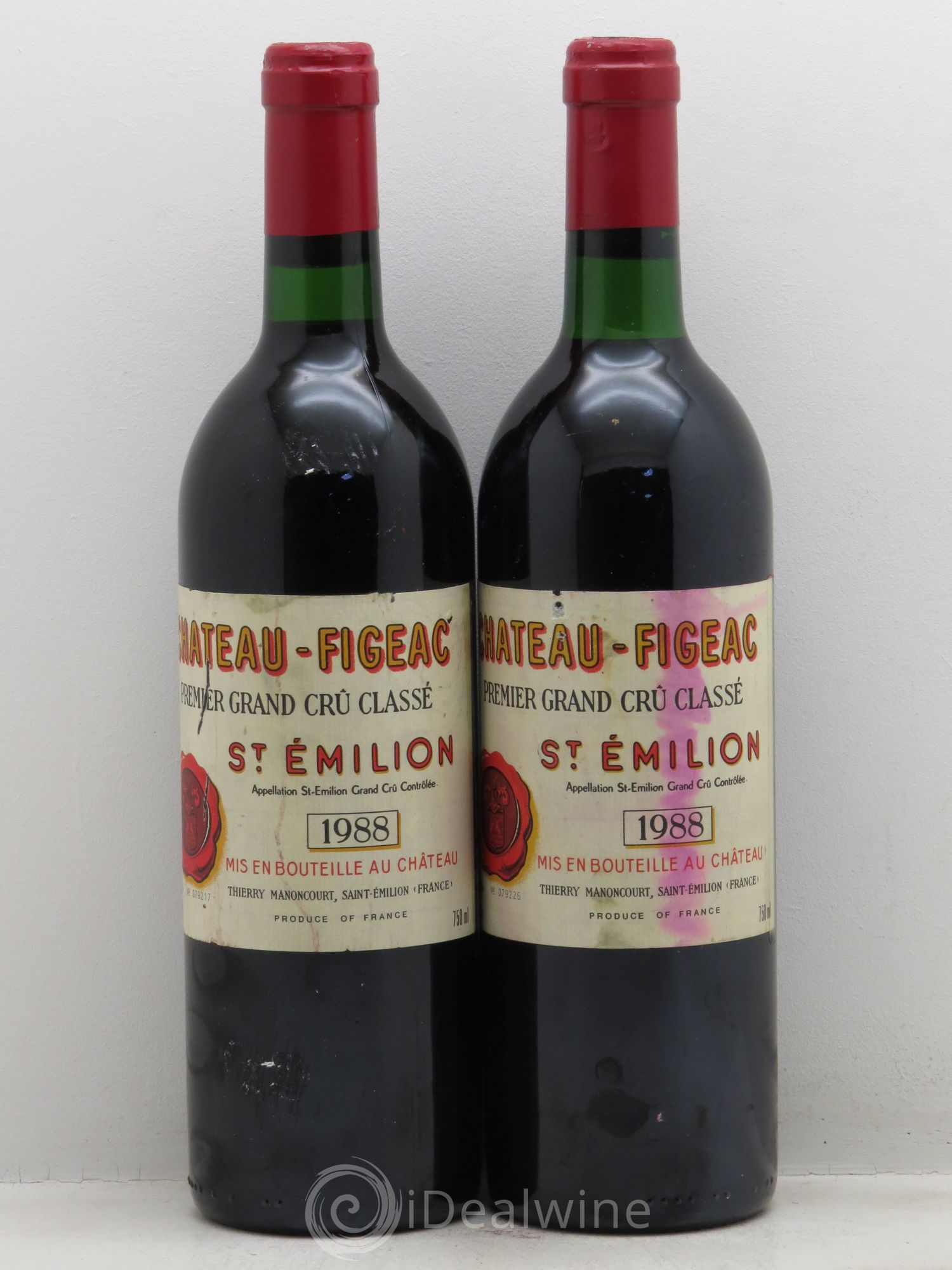 Château Figeac 1er Grand Cru Classé A 1988 - Lot de 2 bouteilles - 0