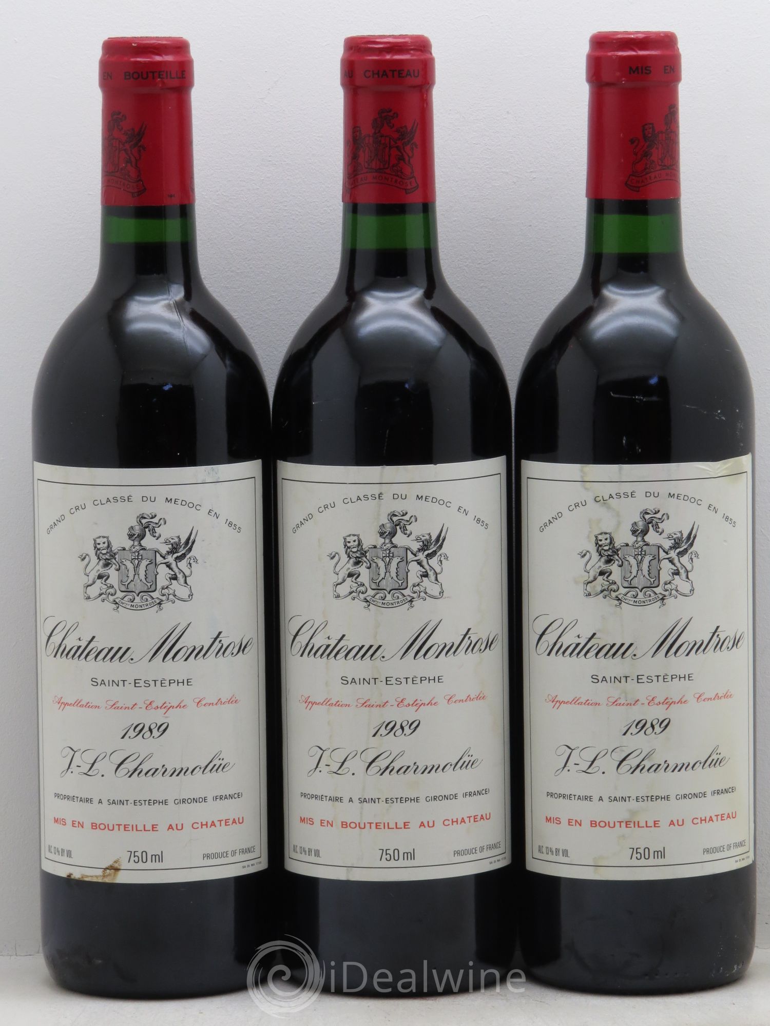 Château Montrose 2ème Grand Cru Classé 1989 - Lot de 3 bouteilles - 0