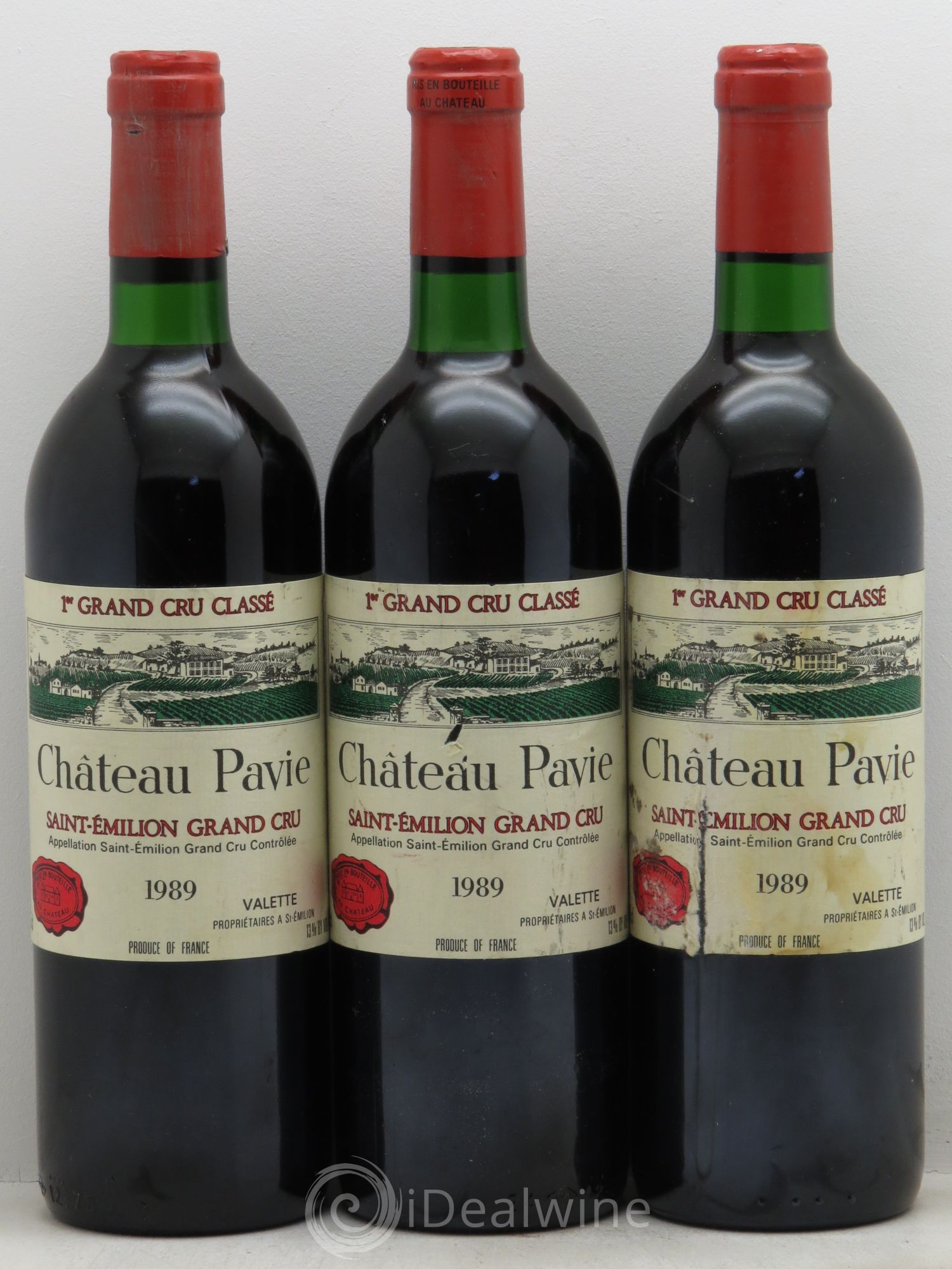 Château Pavie 1er Grand Cru Classé A 1989 - Lot de 3 bouteilles - 0