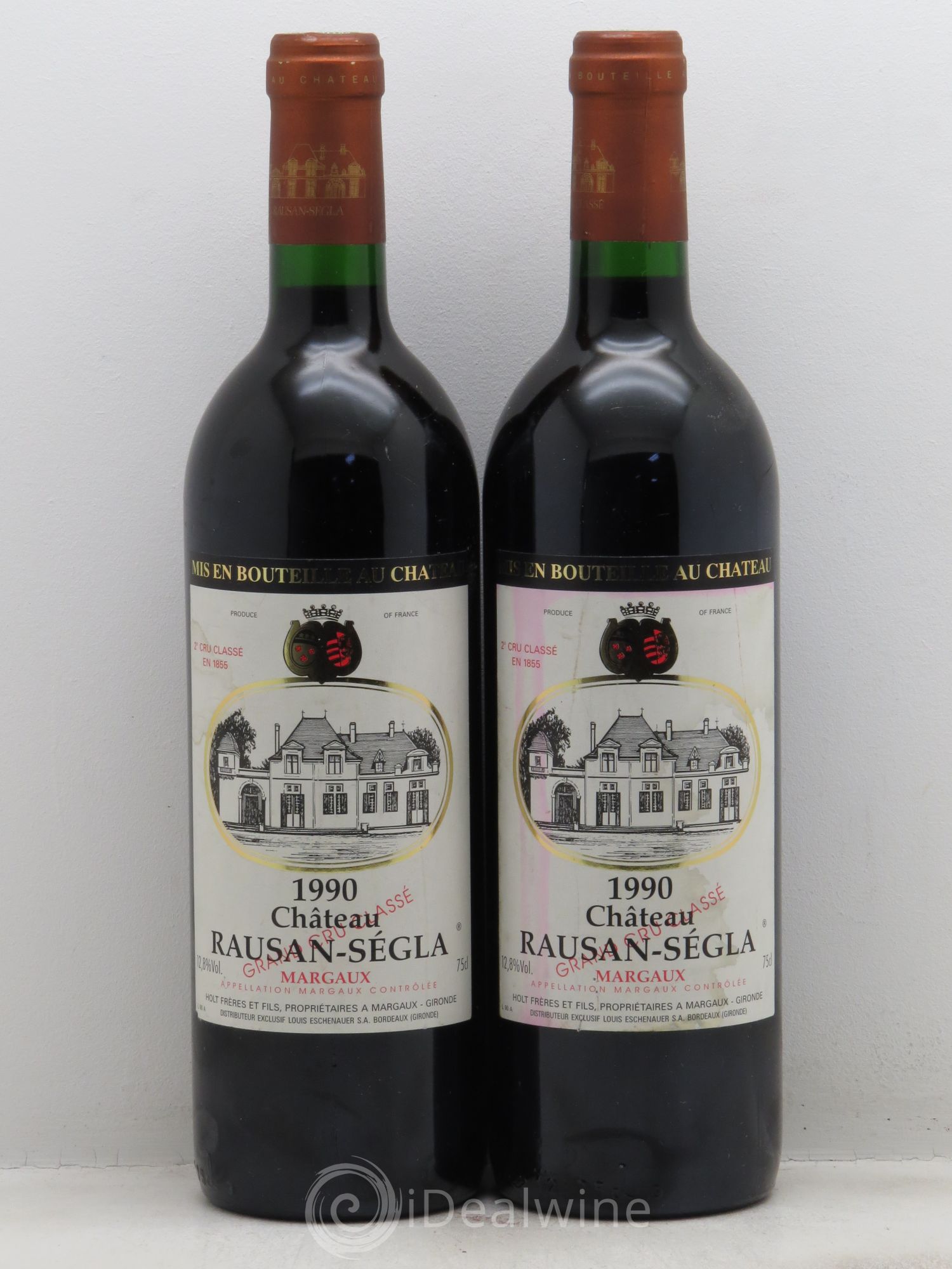 Château Rauzan Ségla Grand Cru Classé 1990 - Lot de 2 bouteilles - 0
