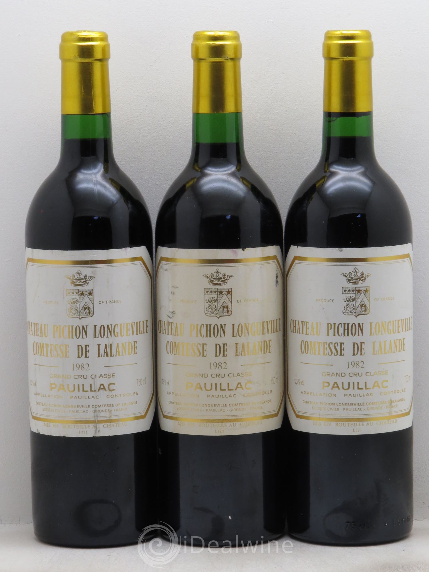 Château Pichon Longueville Comtesse de Lalande 2ème Grand Cru Classé 1982 - Lot de 3 bouteilles - 0