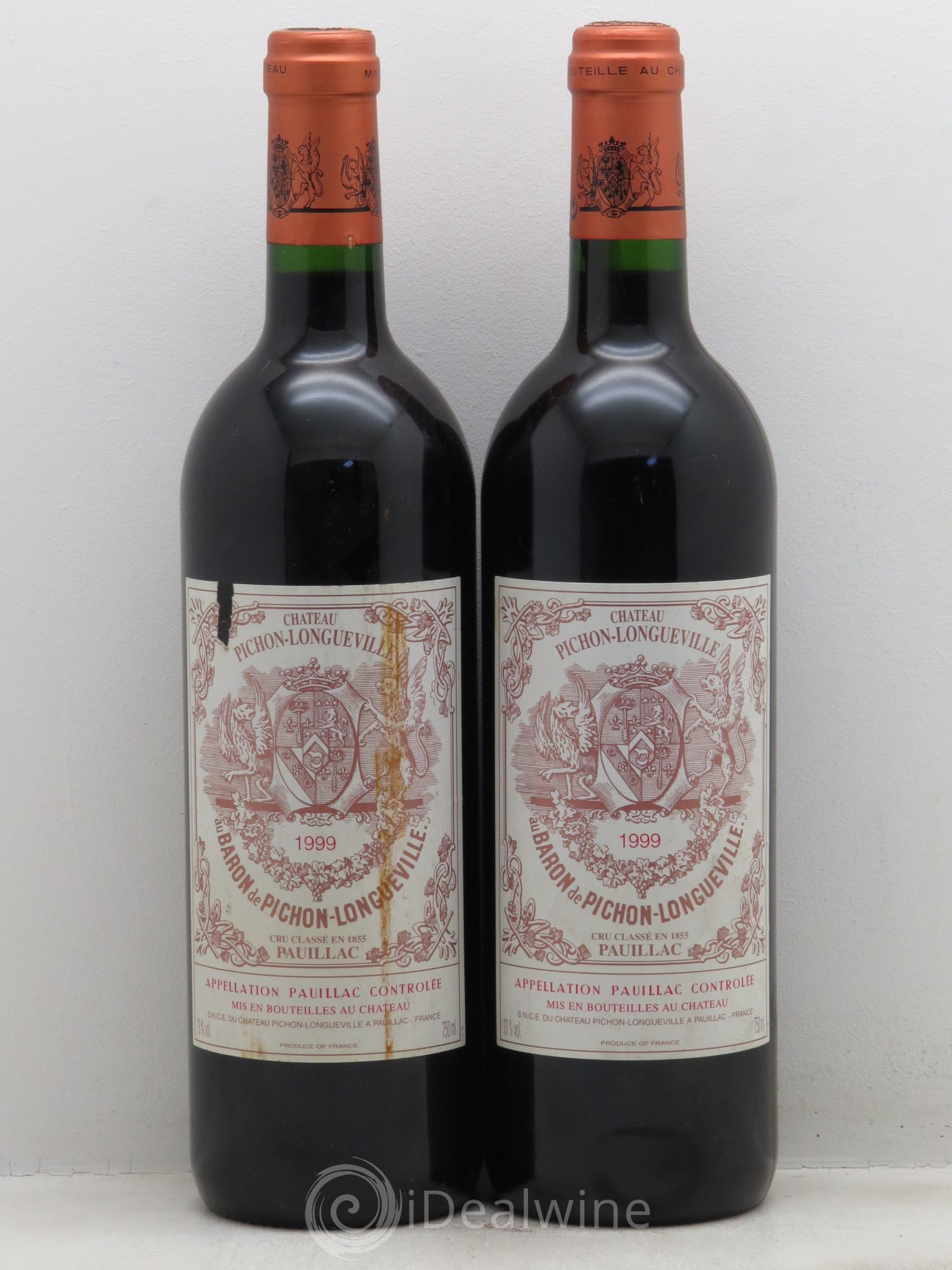Pichon Longueville Baron 2ème Grand Cru Classé 1999 - Lot de 2 bouteilles - 0