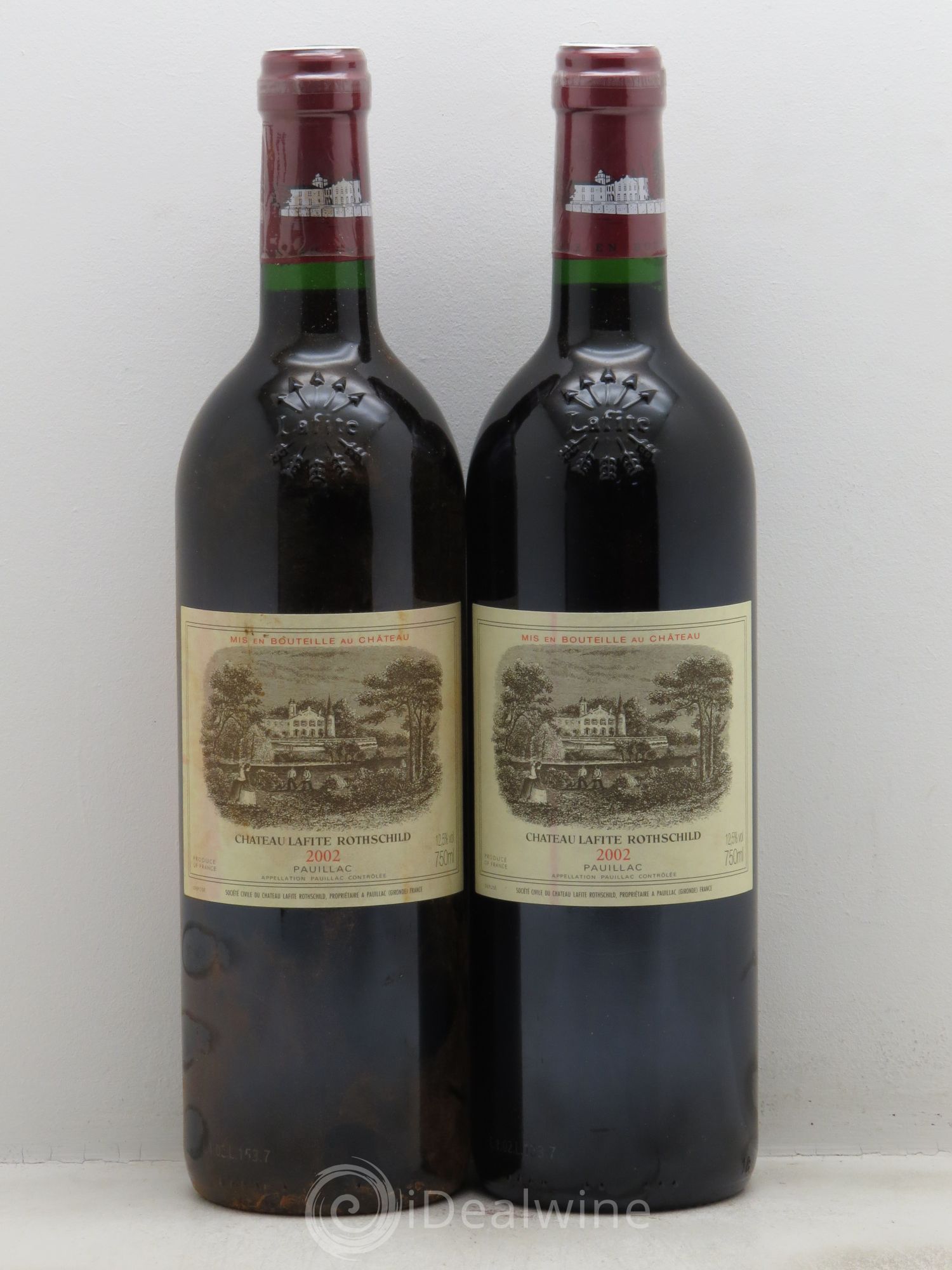 Château Lafite Rothschild 1er Grand Cru Classé 2002 - Lot de 2 bouteilles - 0