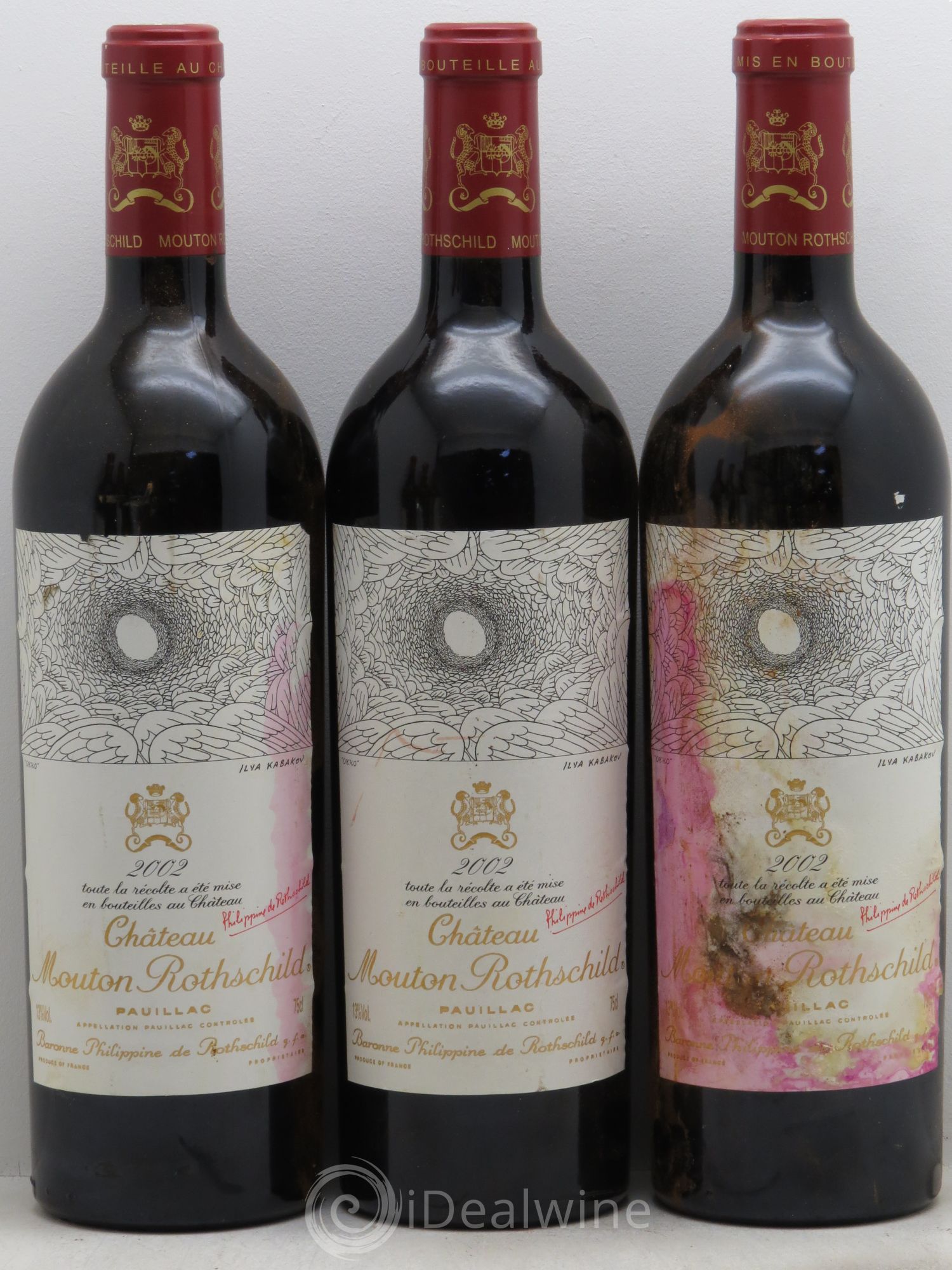 Château Mouton Rothschild 1er Grand Cru Classé 2002 - Lot de 6 bouteilles - 1
