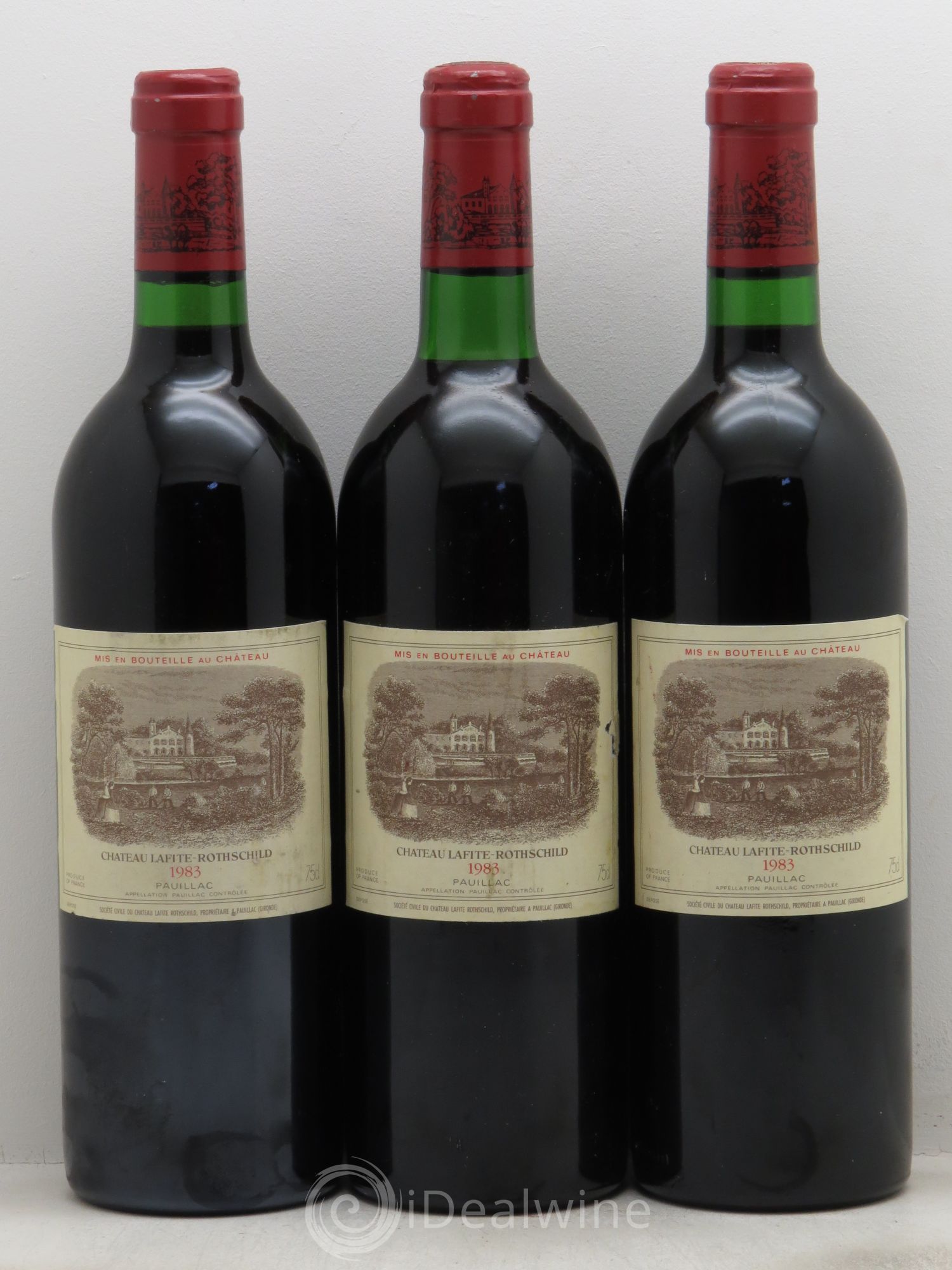 Château Lafite Rothschild 1er Grand Cru Classé 1983 - Lot de 3 bouteilles - 0