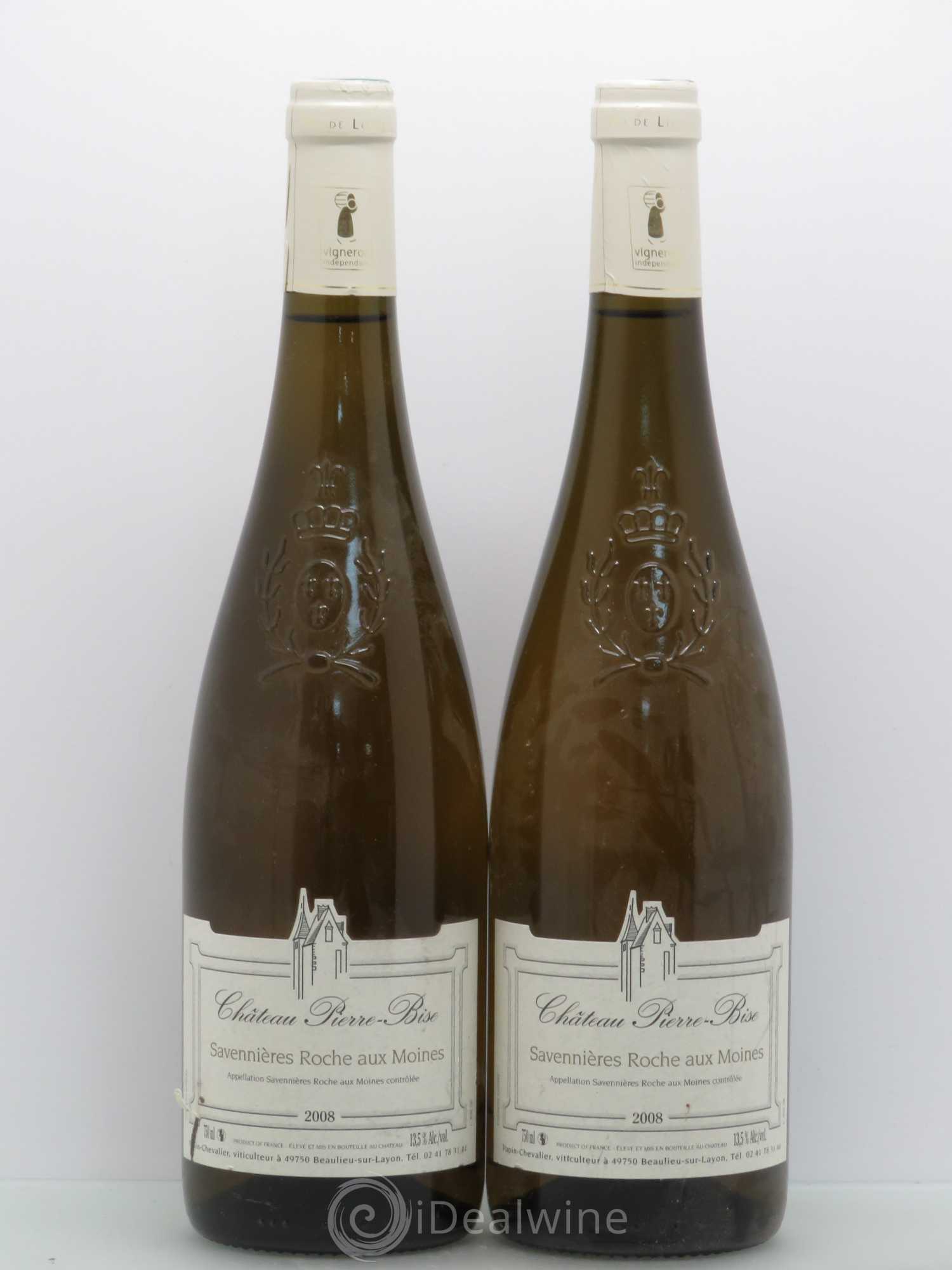 Savennières Roche aux Moines Chateau Pierre Bise 2008 - Posten von 2 Flaschen - 0