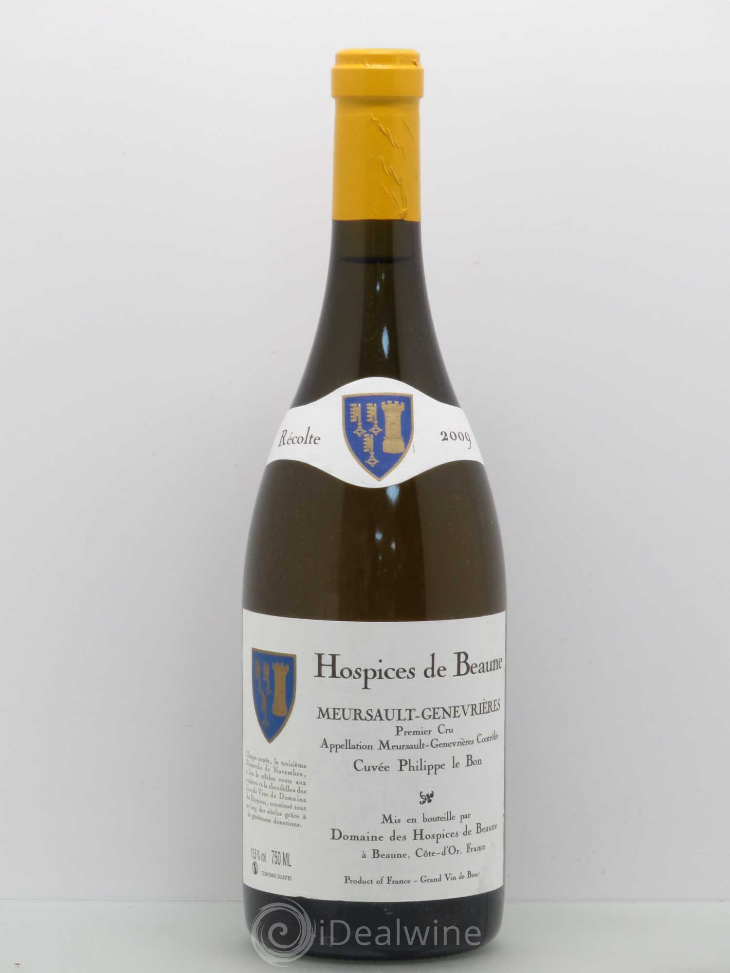 Meursault 1er Cru Genevrieres Hospices De Beaune Cuvee Philippe Le Bon 2009 - Posten von 1 Flasche - 0