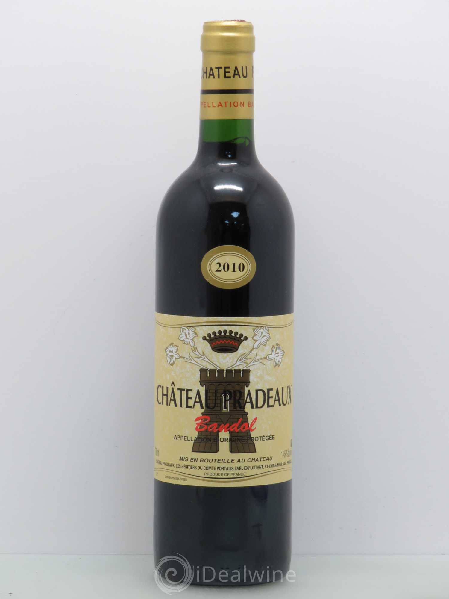 Bandol Château Pradeaux Famille Portalis 2010 - Lot de 1 bouteille - 0