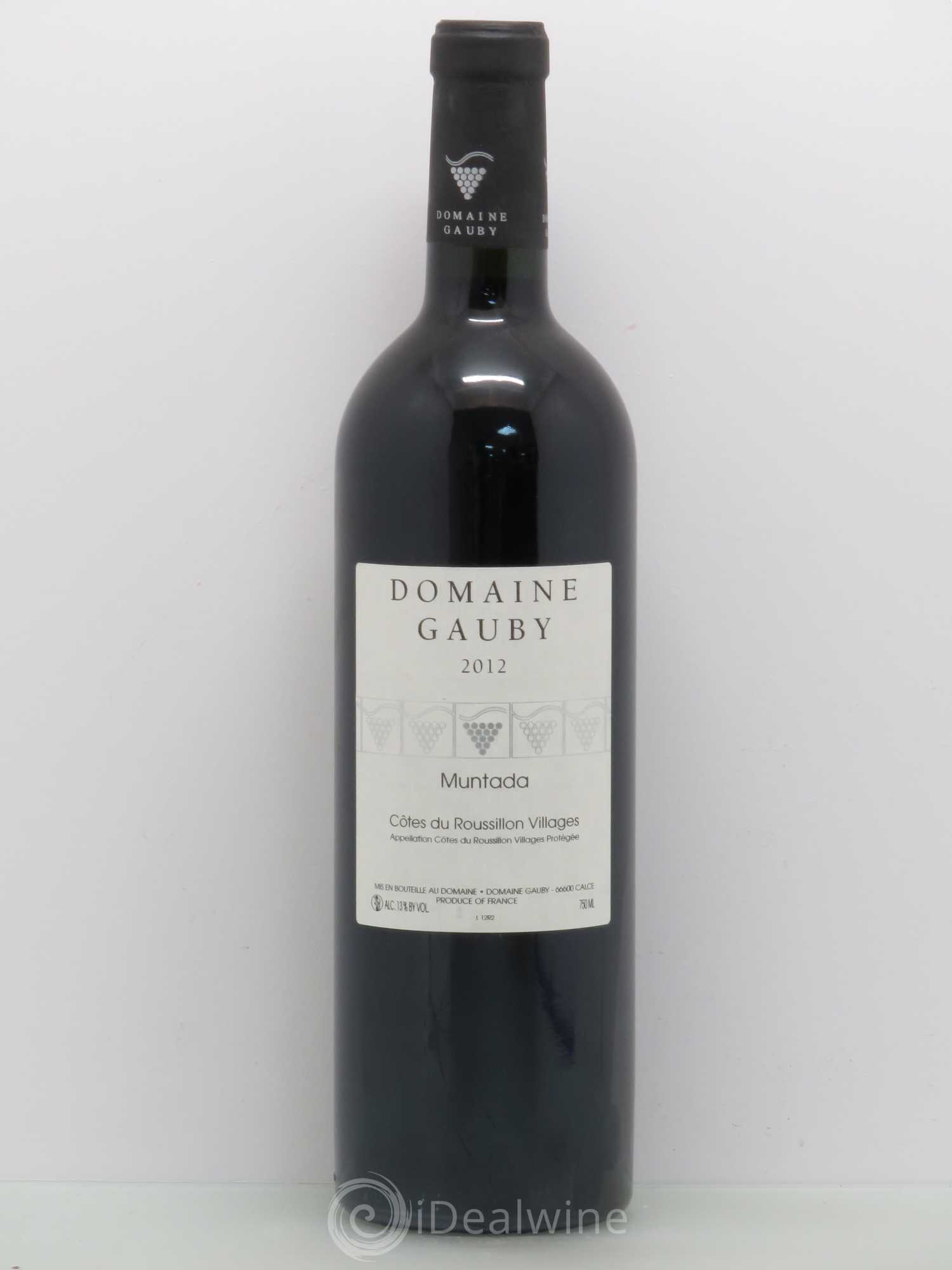 Côtes Catalanes (anciennement Côtes du Roussillon Villages) La Muntada Gauby (Domaine) 2012 - Lot de 1 bouteille - 0