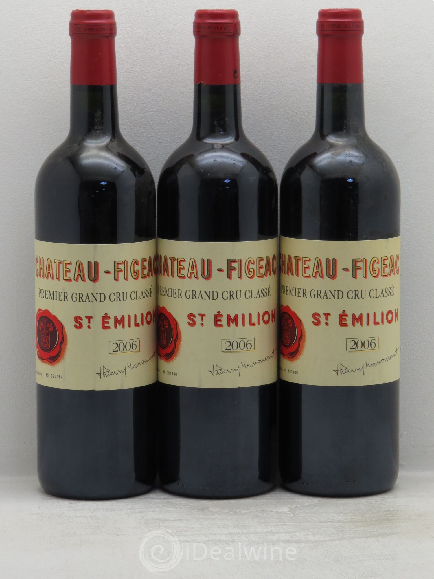 Château Figeac 1er Grand Cru Classé A 2006 - Lot de 3 bouteilles - 0