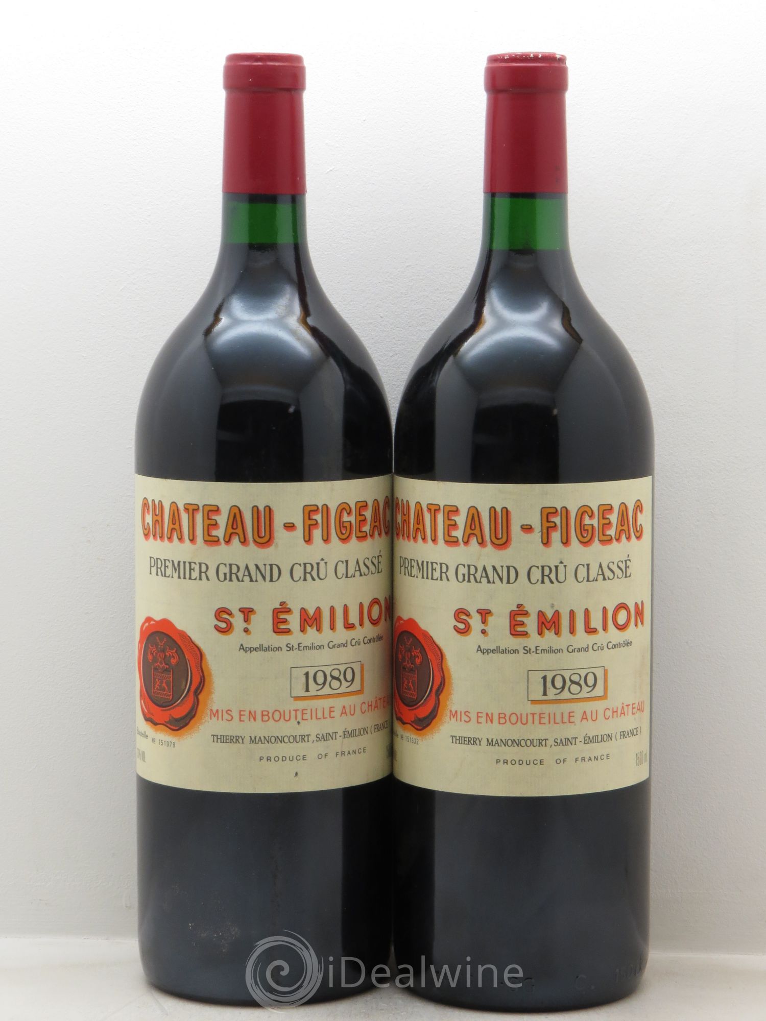 Château Figeac 1er Grand Cru Classé A 1989 - Lot de 2 magnums - 0