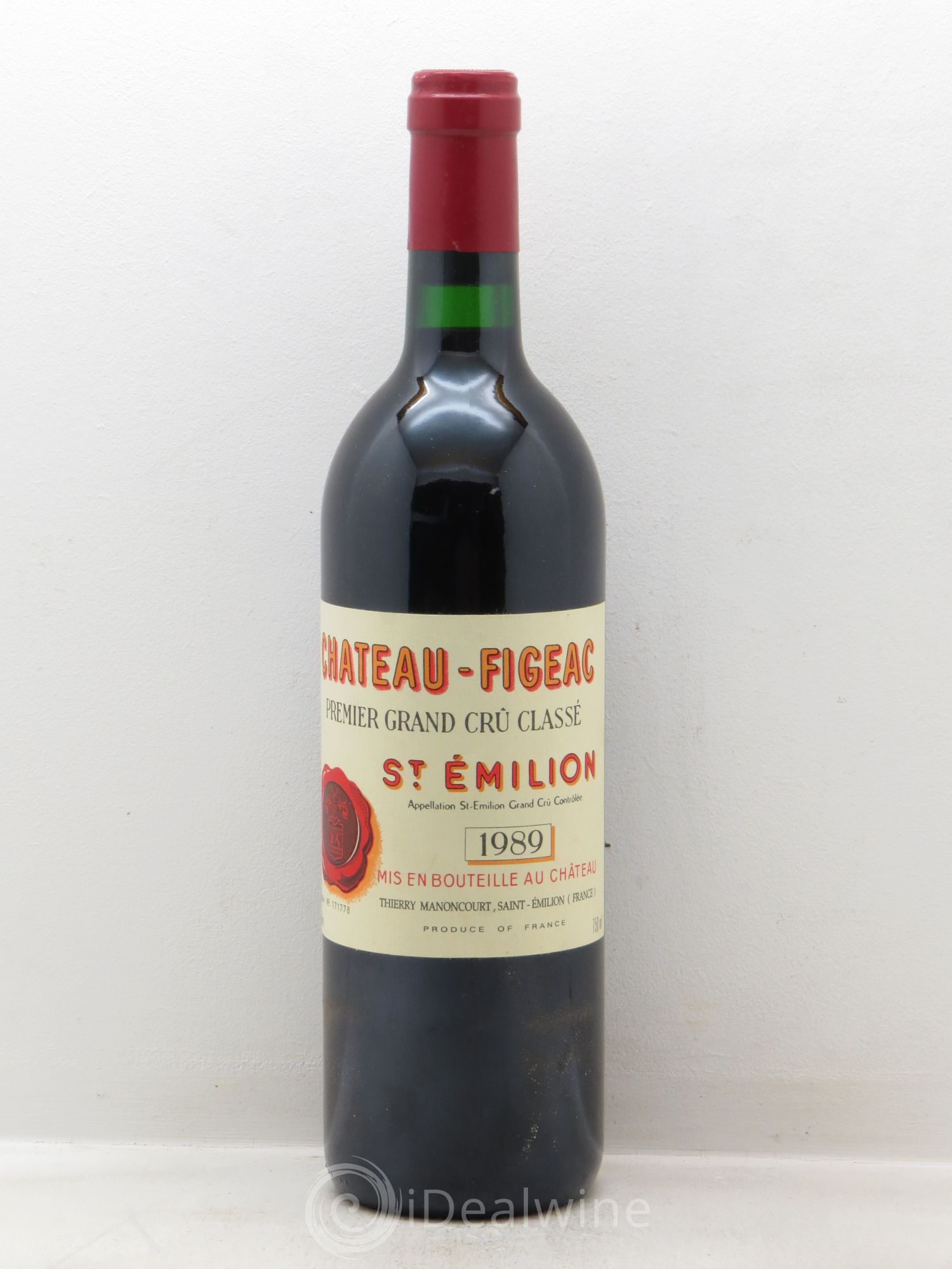 Château Figeac 1er Grand Cru Classé A 1989 - Lot de 1 bouteille - 0