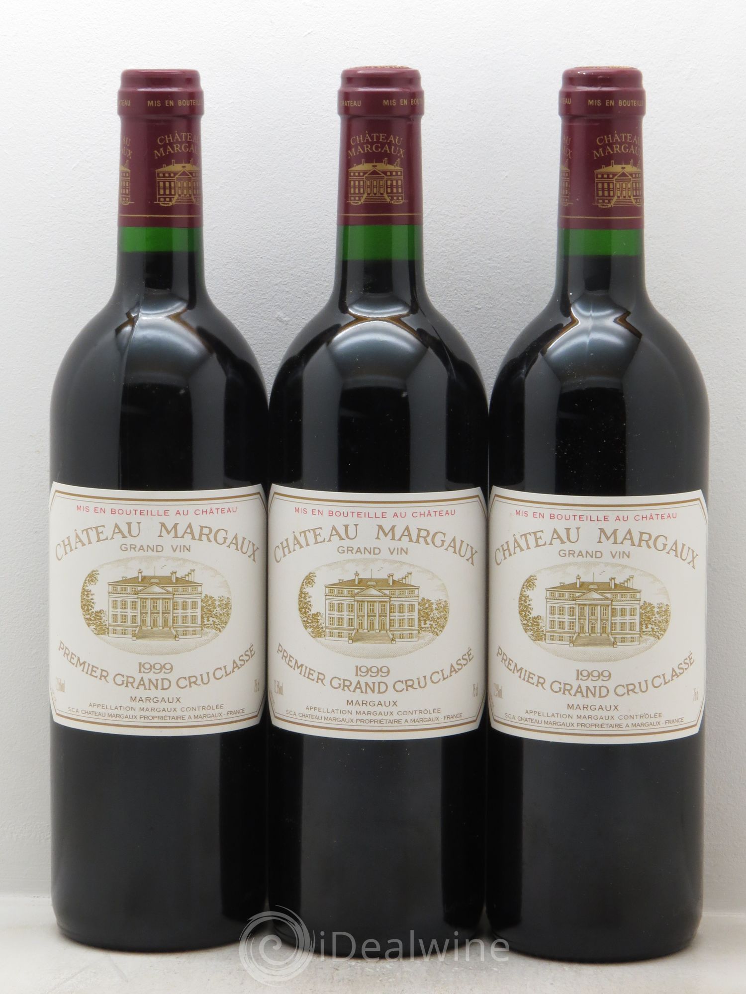 Château Margaux 1er Grand Cru Classé 1999 - Lot de 3 bouteilles - 0