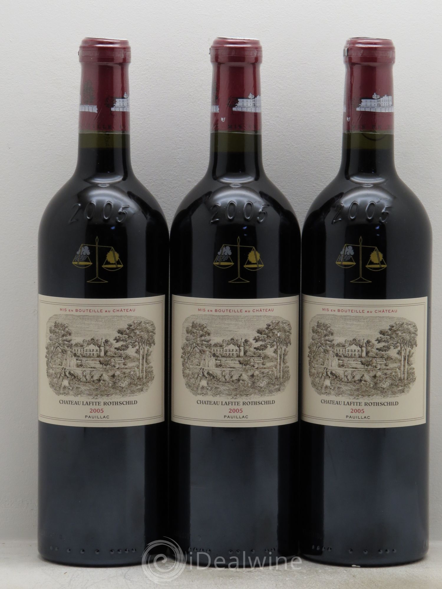 Château Lafite Rothschild 1er Grand Cru Classé 2005 - Lot de 3 bouteilles - 0