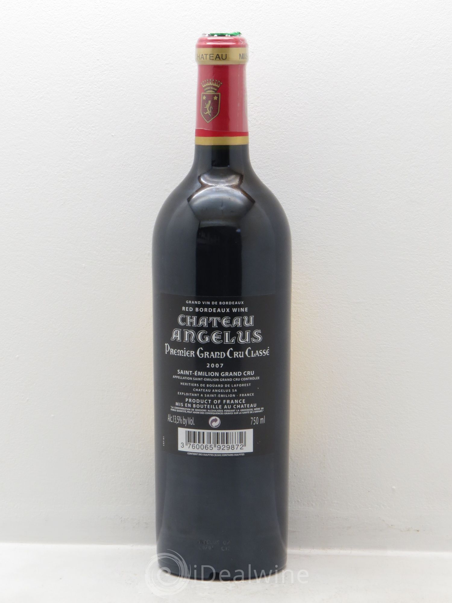 Château Angélus 1er Grand Cru Classé A 2007 - Lot de 1 bouteille - 1