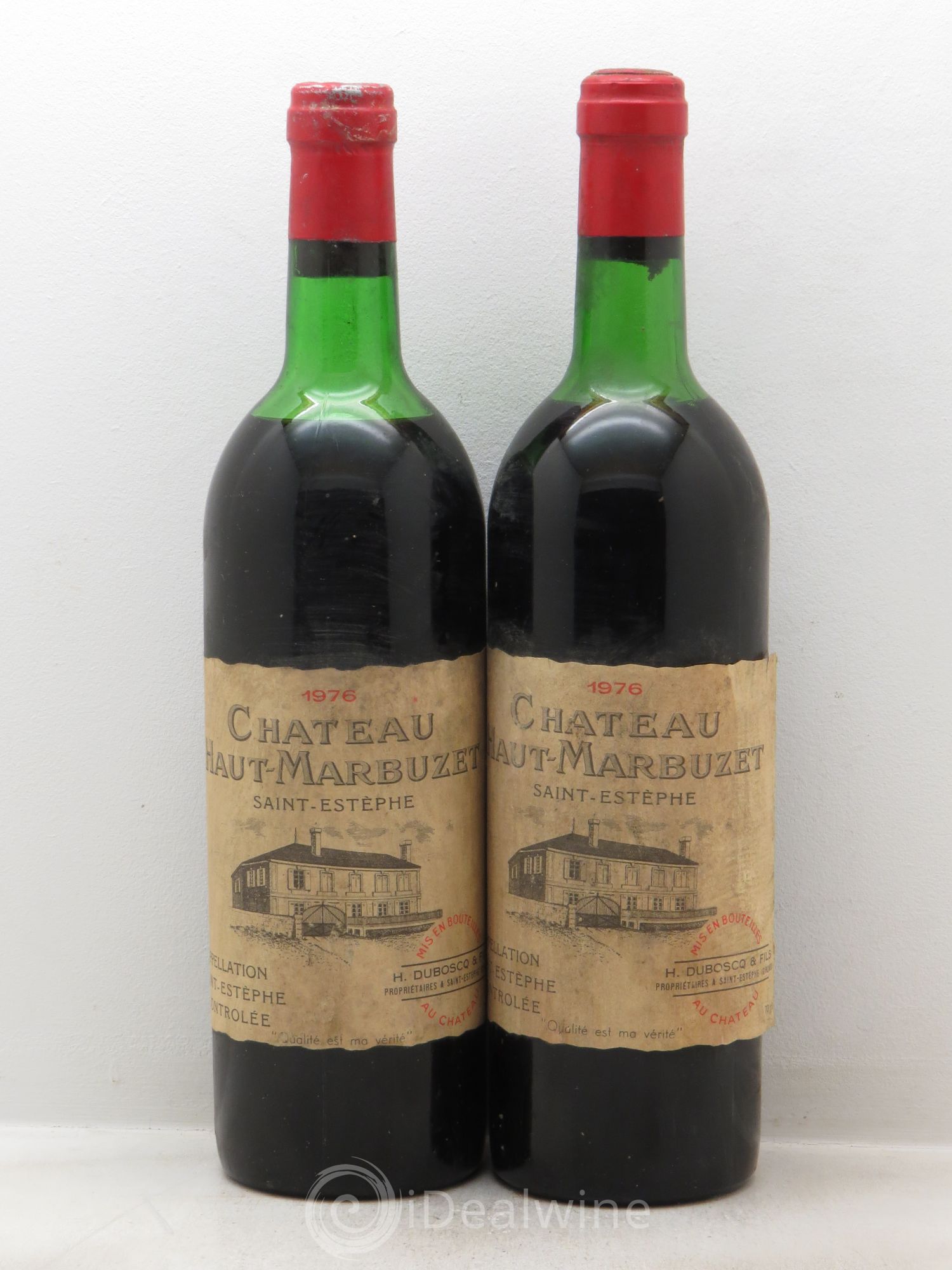 Château Haut Marbuzet 1976 - Lot de 2 bouteilles - 0