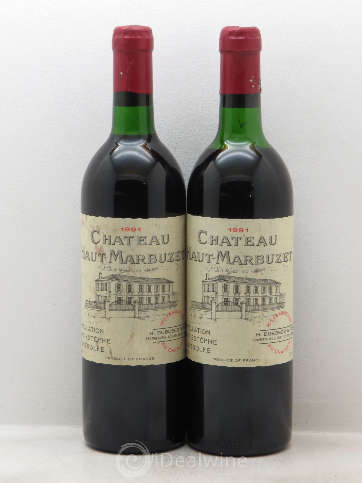 Château Haut Marbuzet 1991 - Lot de 2 bouteilles - 0