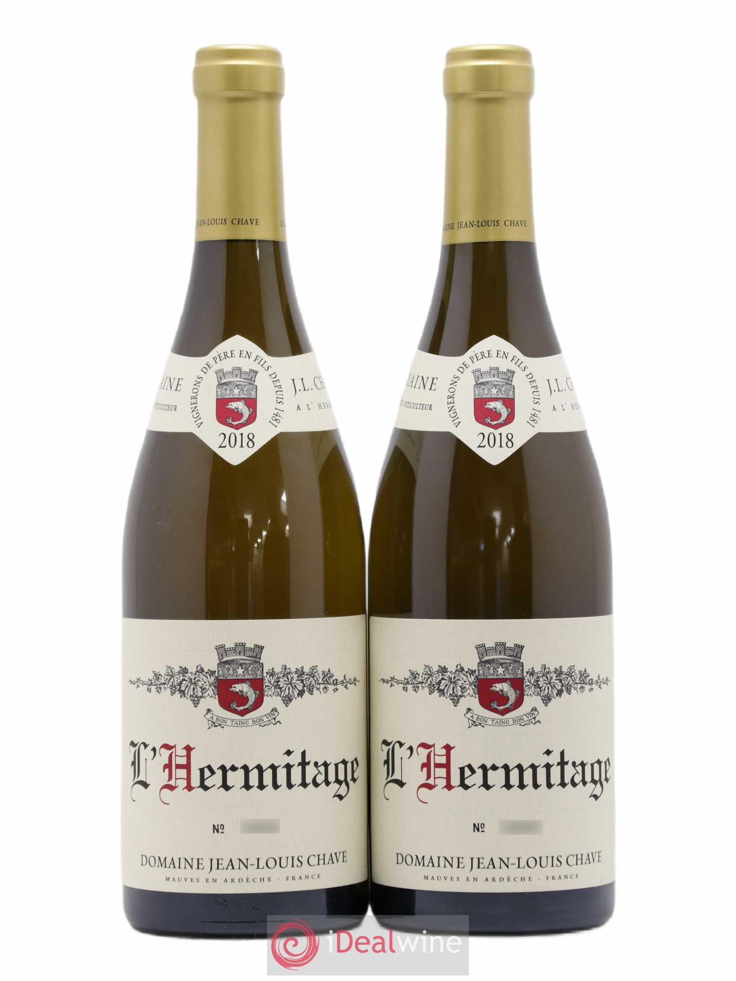 Hermitage Jean-Louis Chave 2018 - Lot de 2 bouteilles - 0