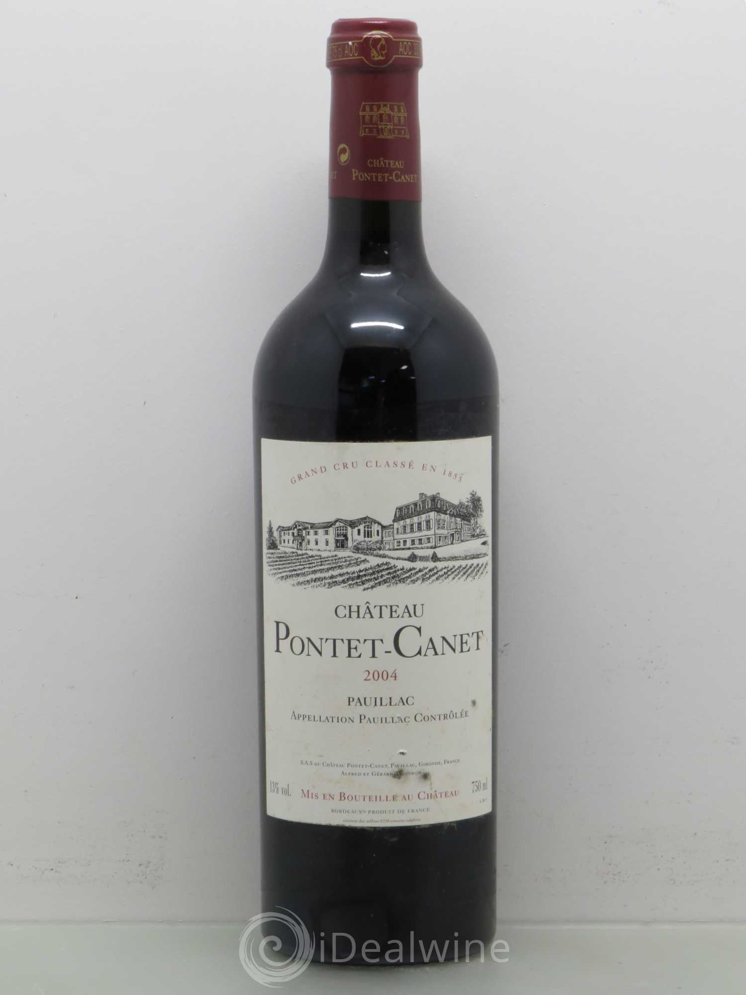 Château Pontet Canet 5ème Grand Cru Classé 2004 - Lot de 1 bouteille - 0